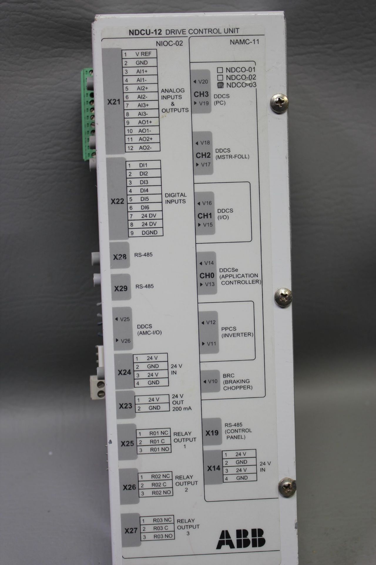 ABB NDCU-12 DRIVE CONTROL UNIT - Image 3 of 4