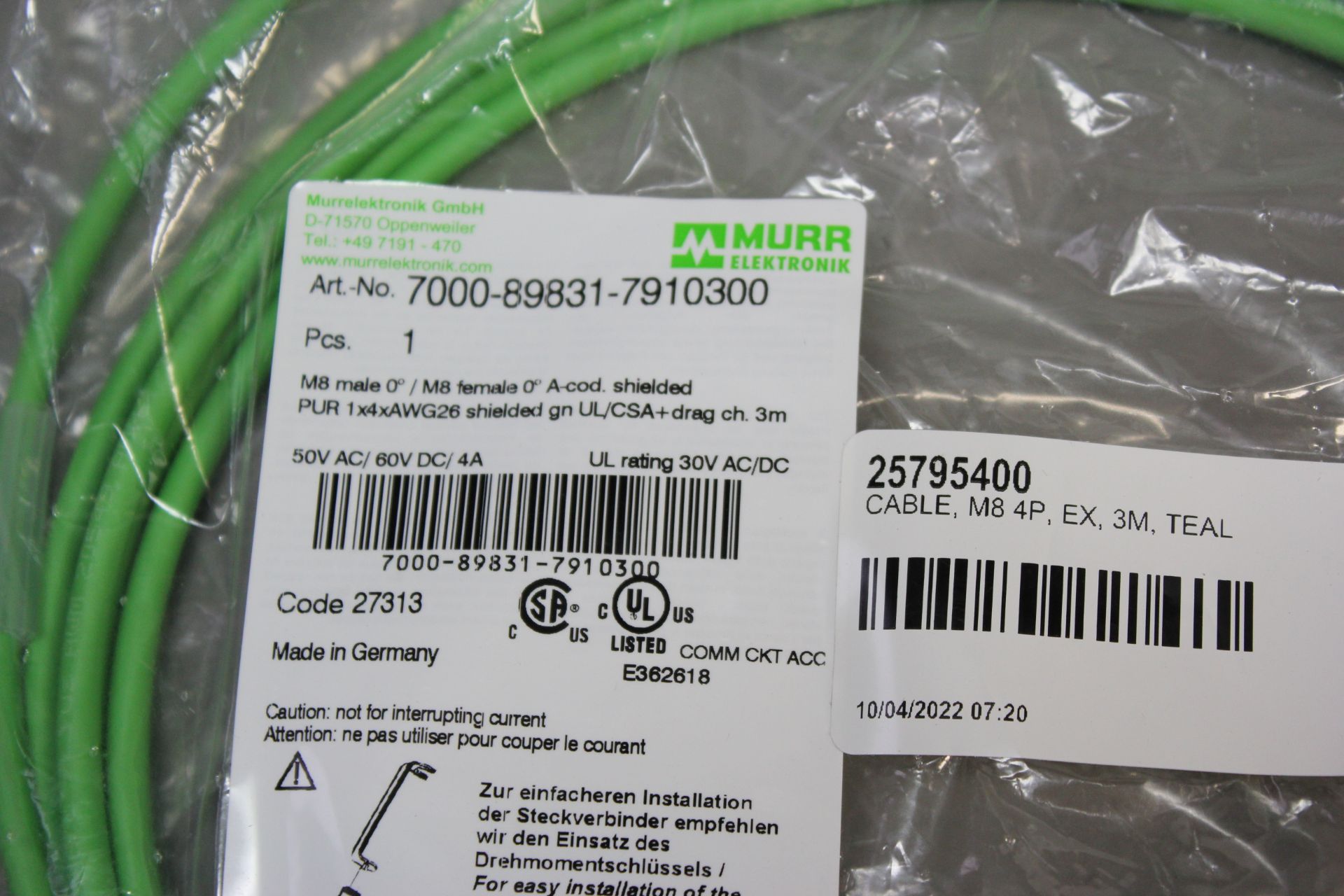 LOT OF 2 NEW MURR CABLE ASSEMBLIES - Image 2 of 2