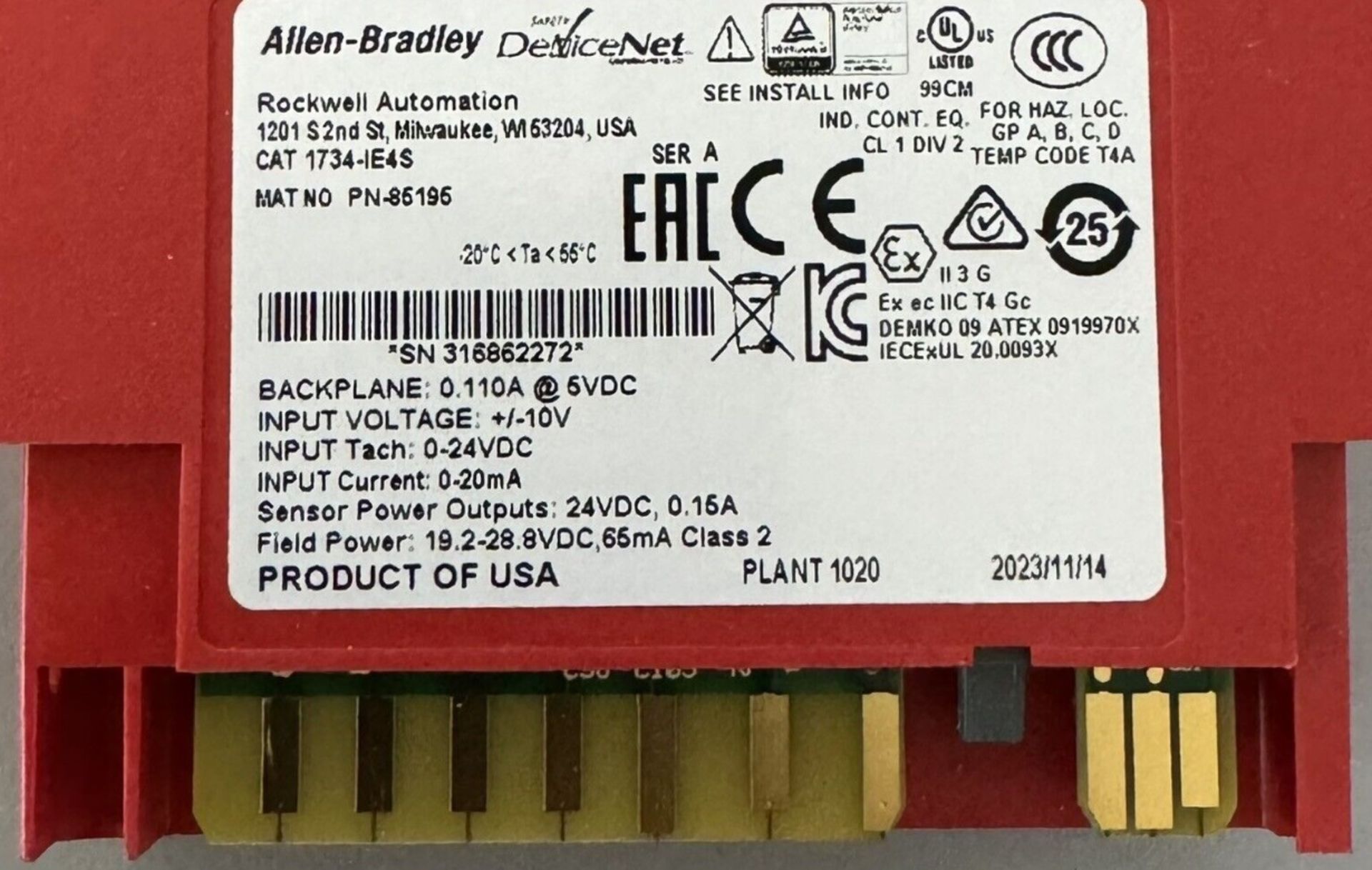 NEW ALLEN BRADLEY POINT I/O SAFETY MODULE - Image 3 of 3