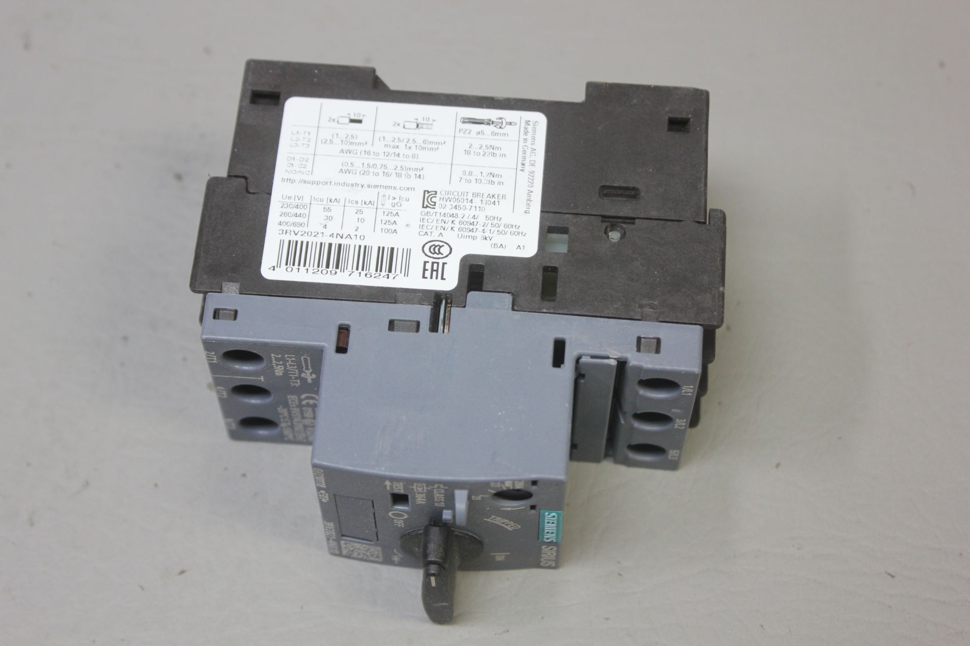 SIEMENS MOTOR PROTECTOR/BREAKER - Image 3 of 3