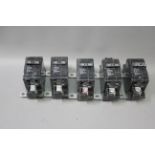 LOT OF 5 SIEMENS 100A CIRCUIT BREAKERS