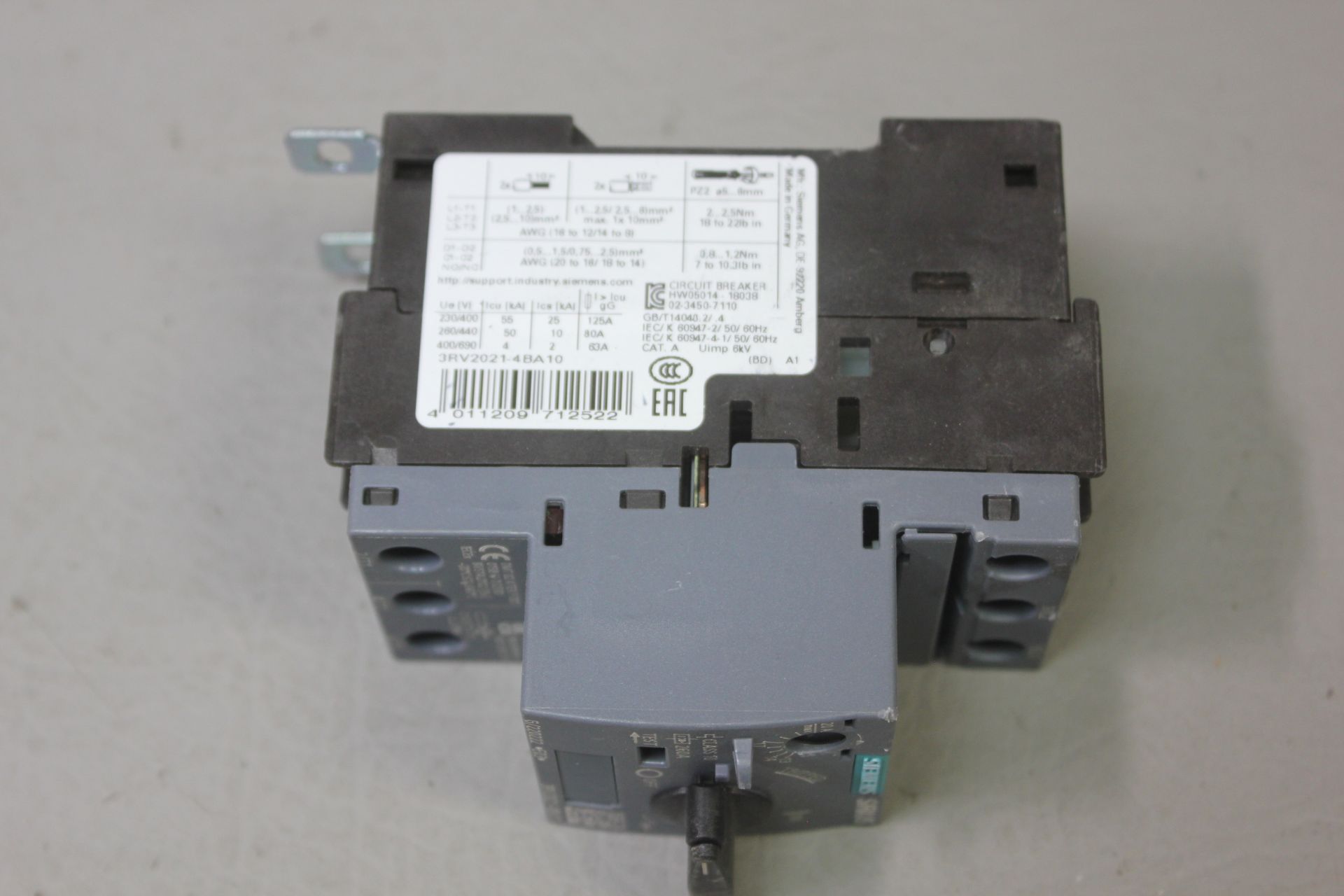 SIEMENS CIRCUIT BREAKER/MOTOR PROTECTOR - Image 3 of 3