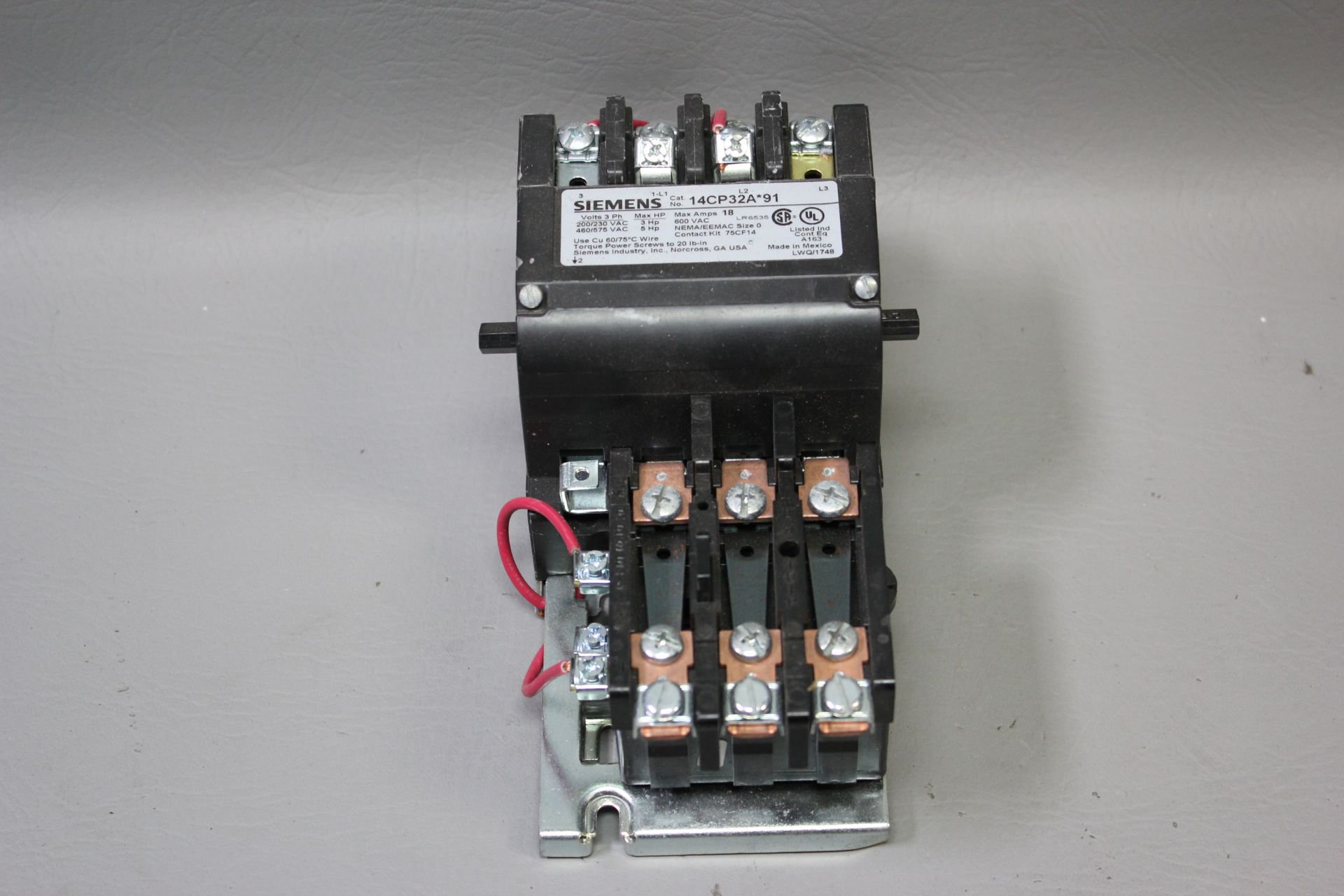 SIEMENS STARTER WITH OVERLOAD RELAY