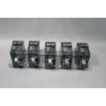 LOT OF 5 SIEMENS 100A CIRCUIT BREAKERS