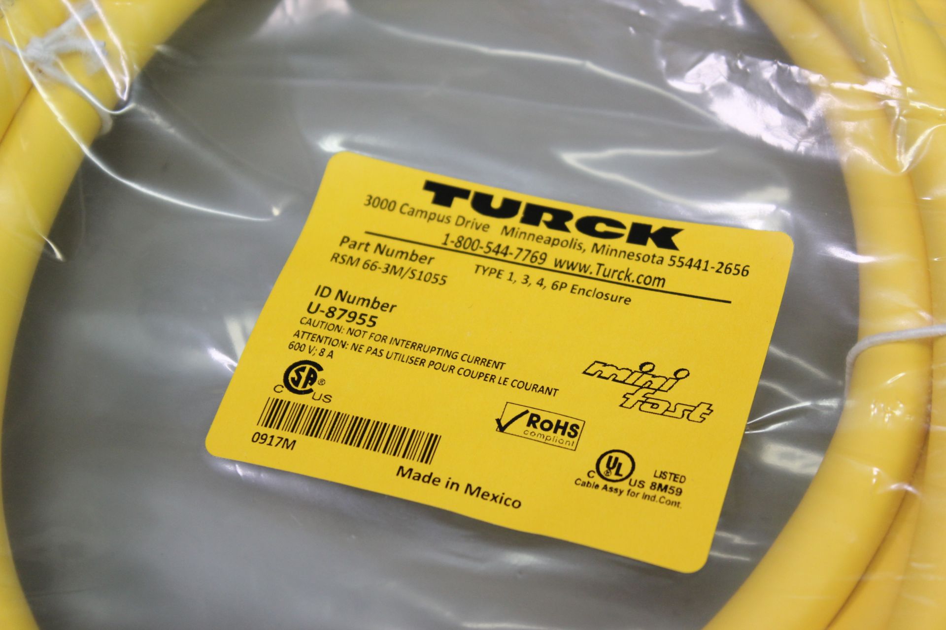 3 NEW TURCK CABLE ASSEMBLIES - Image 3 of 3