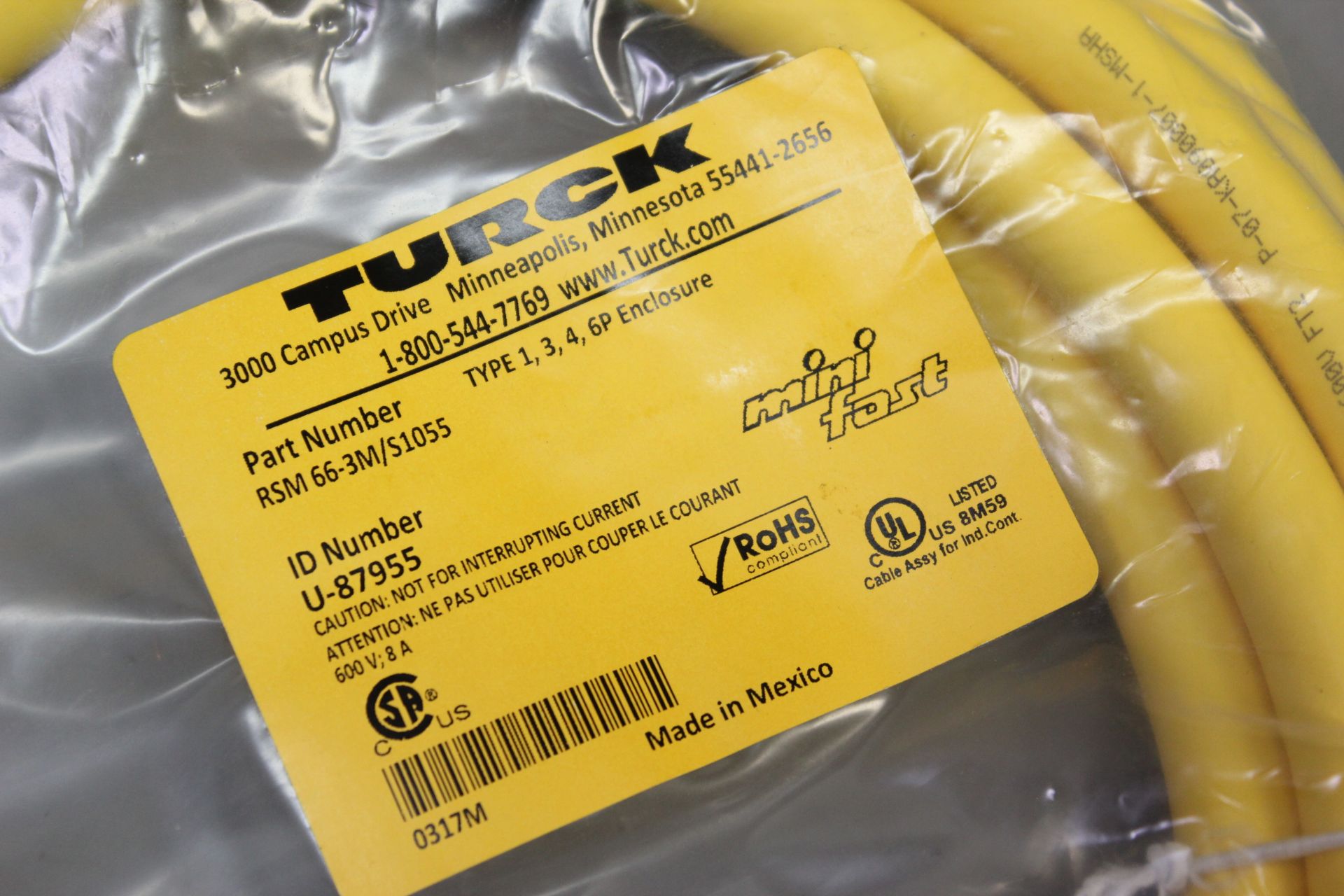 2 NEW TURCK CABLE ASSEMBLIES - Image 3 of 3