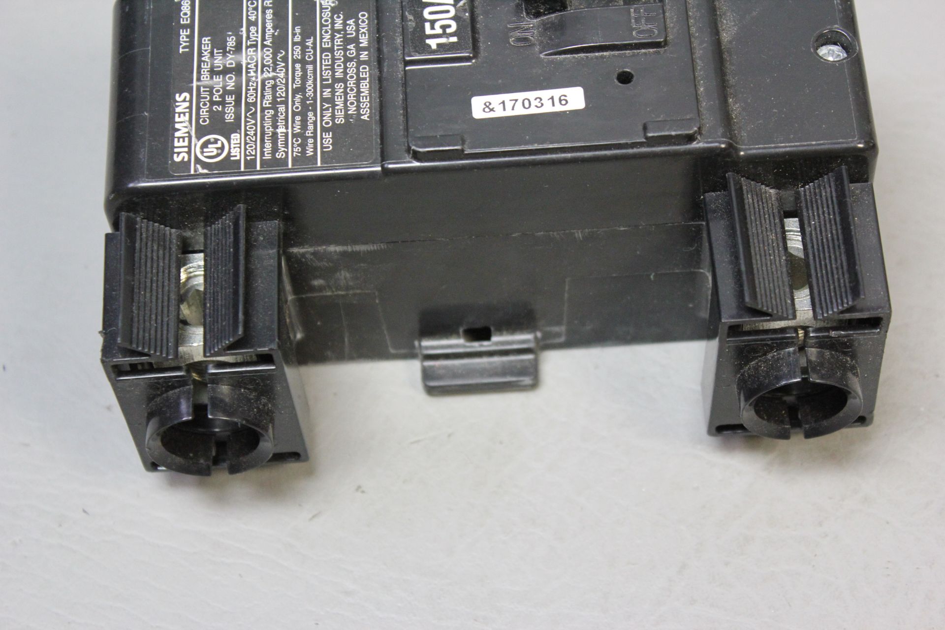 UNUSED SIEMENS 150A CIRCUIT BREAKER - Image 4 of 6