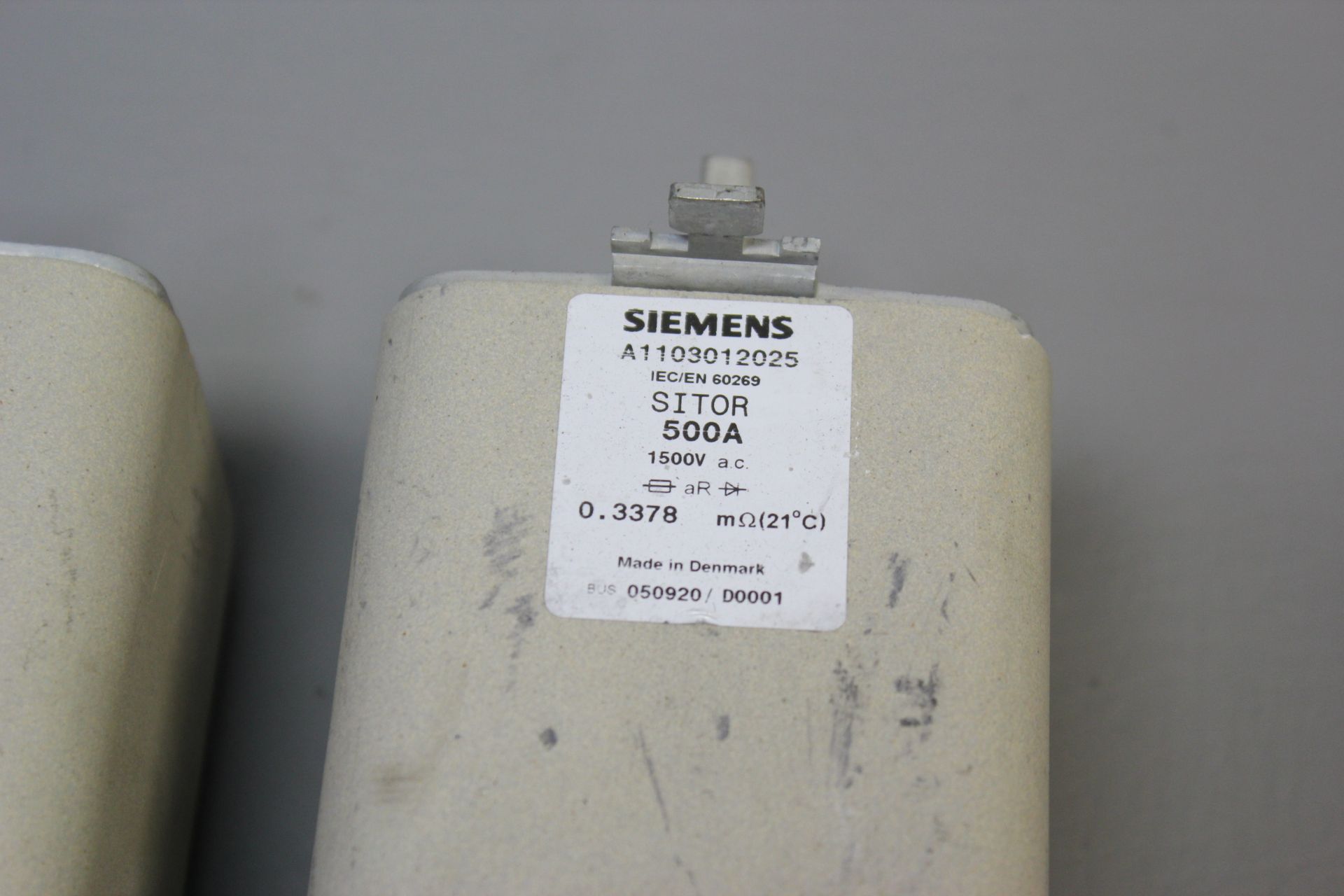 LOT OF 2 SIEMENS SITOR 500A SEMICONDUCTOR FUSES - Image 2 of 3