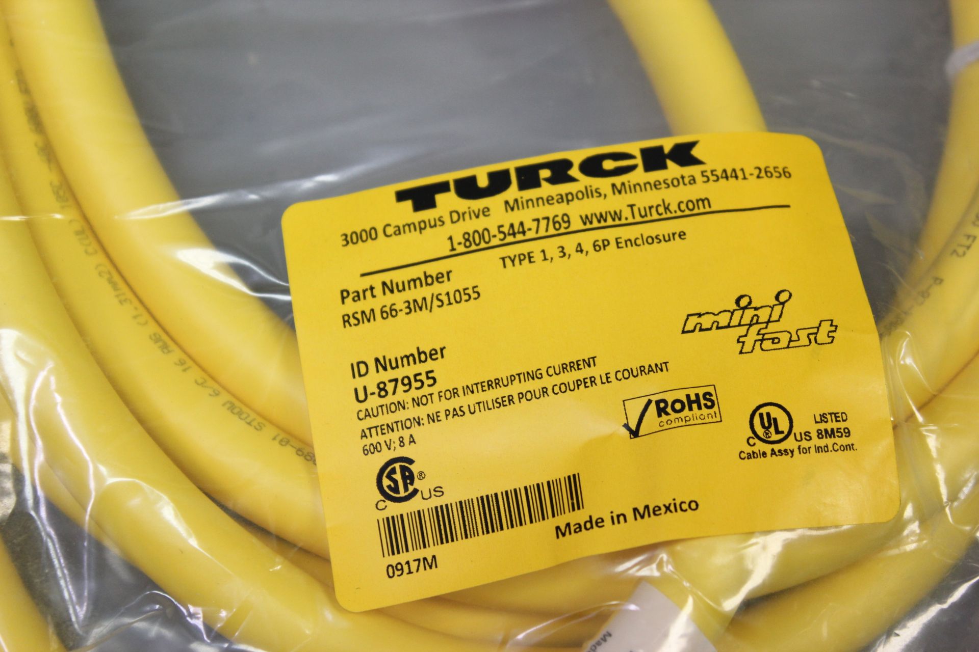 3 NEW TURCK CABLE ASSEMBLIES - Image 2 of 3