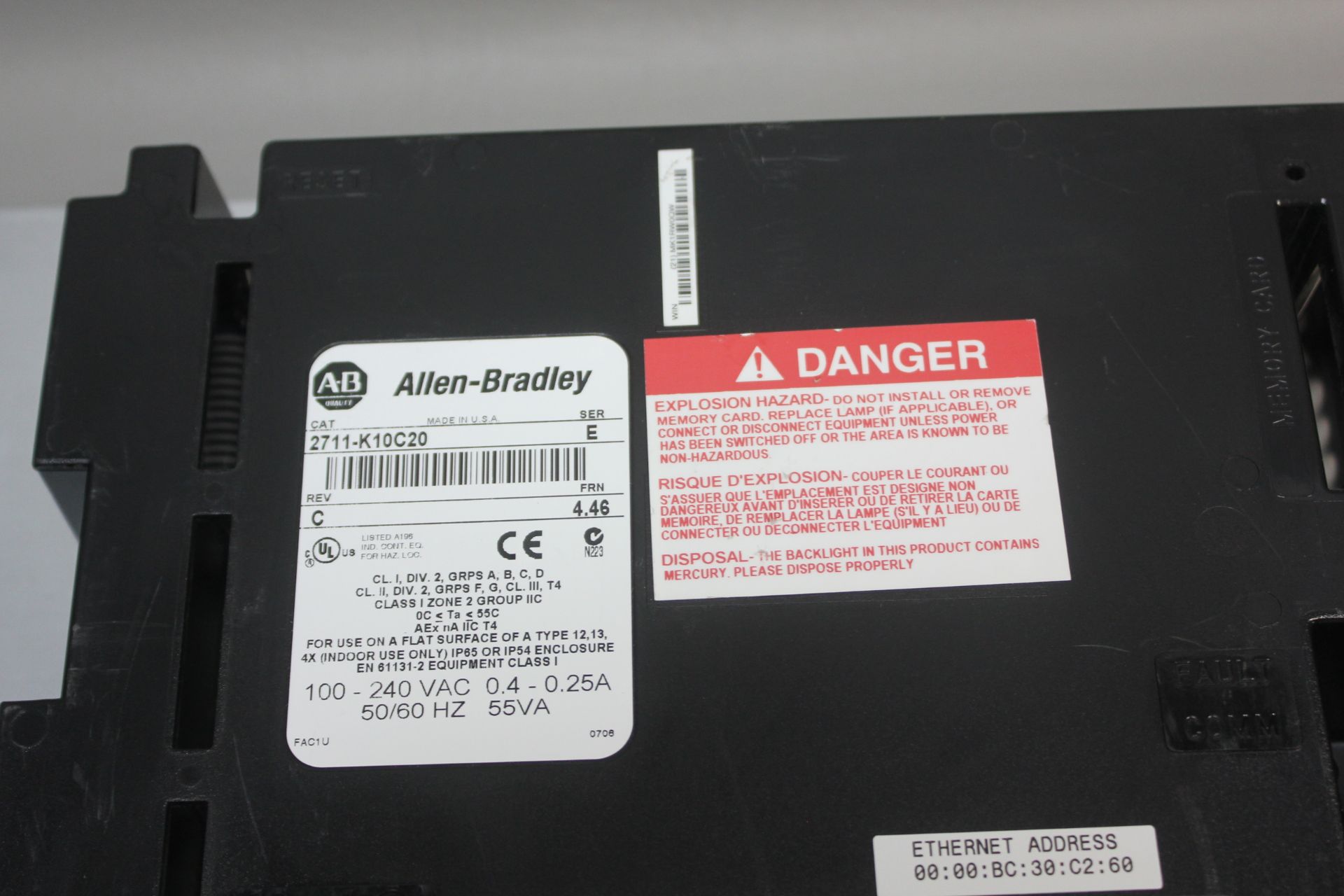 ALLEN BRADLEY PANELVIEW 1000 HMI - Image 8 of 15