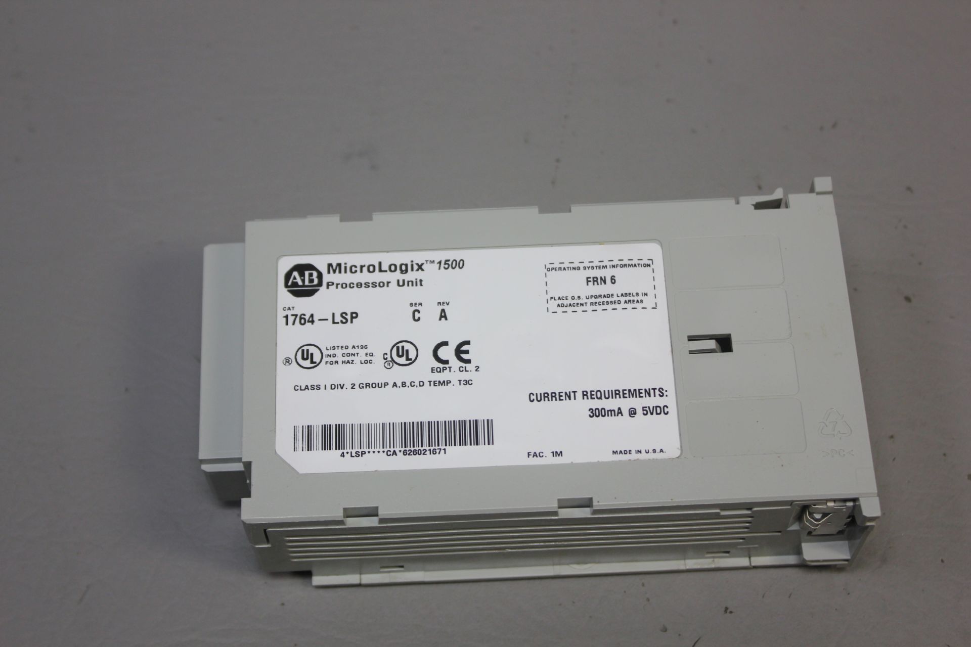 ALLEN BRADLEY MICROLOGIX 1500 CPU WITH BASE UNIT - Image 8 of 10