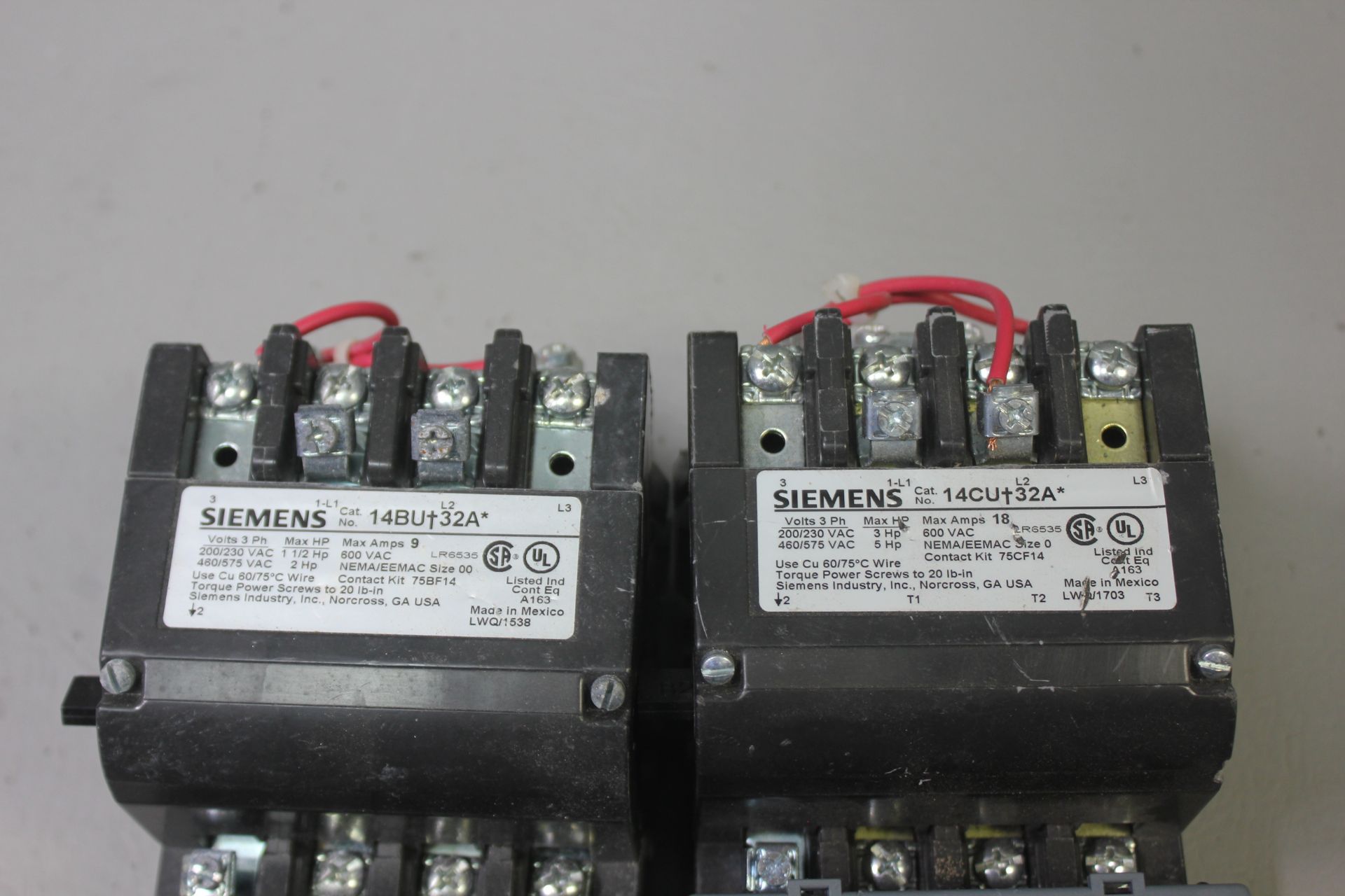 2 SIEMENS MOTOR STARTER WITH SOLID STATE OVERLOAD RELAY - Image 3 of 4