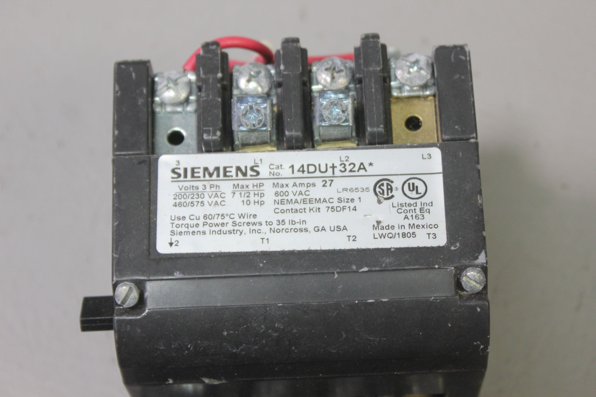SIEMENS MOTOR STARTER WITH SOLID STATE OVERLOAD RELAY - Image 4 of 4
