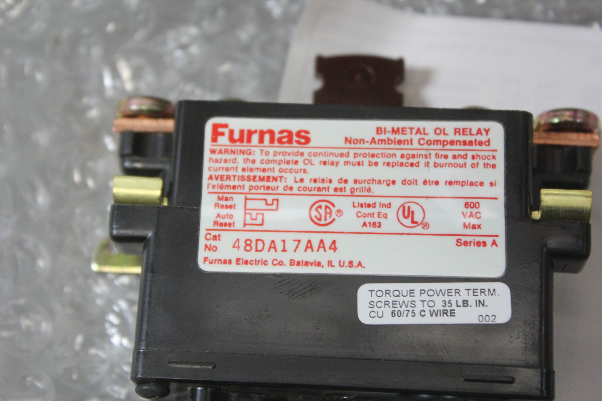 NEW FURNAS THERMAL OVERLOAD RELAY - Image 4 of 4