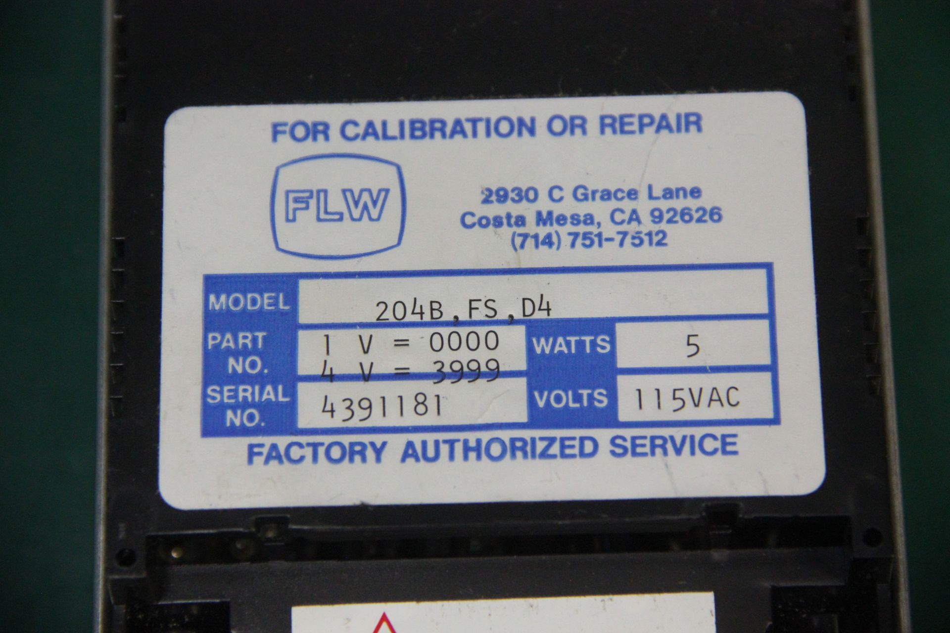 FLW DIGITAL PANEL METER - Image 2 of 3