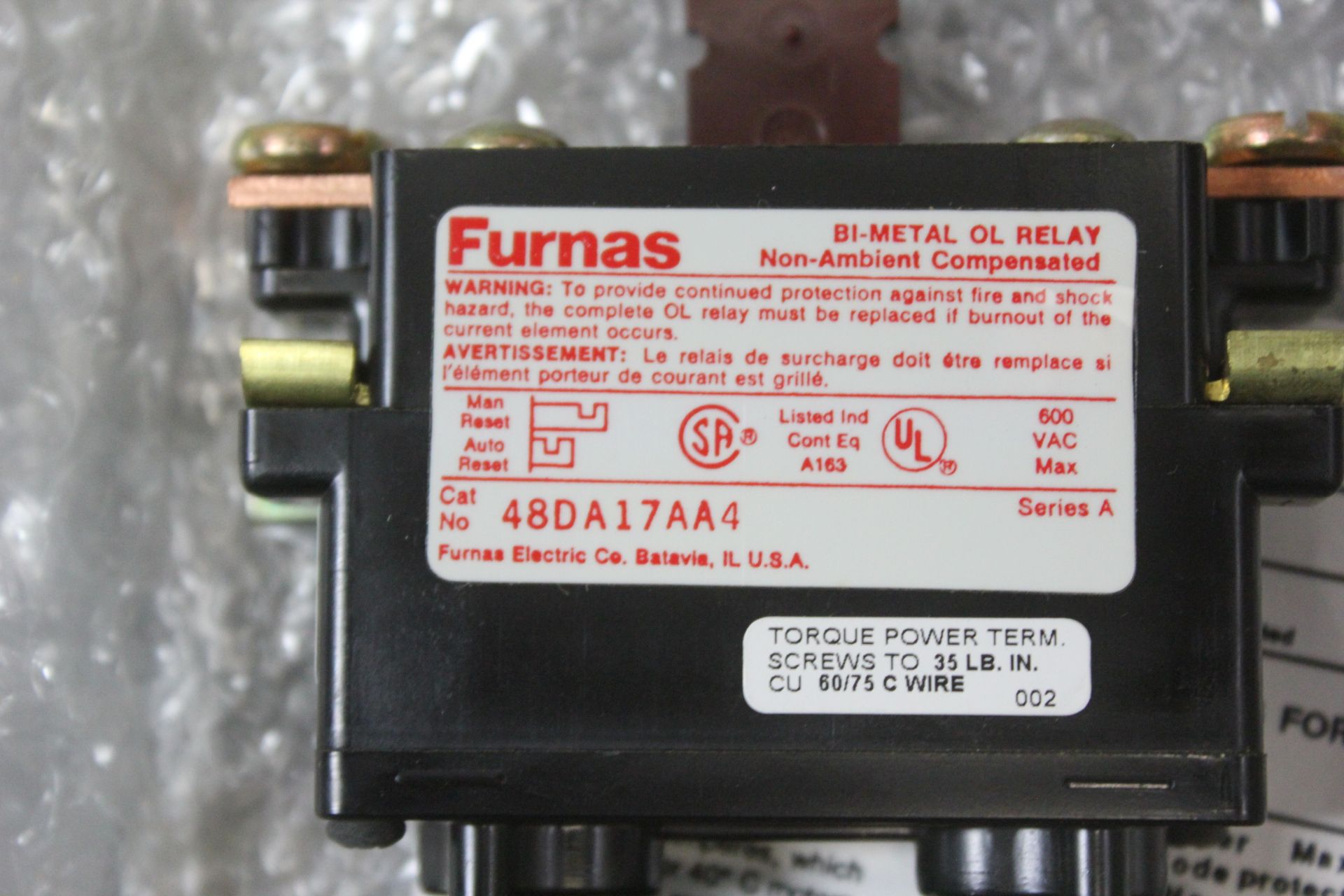 NEW FURNAS THERMAL OVERLOAD RELAY - Image 4 of 4