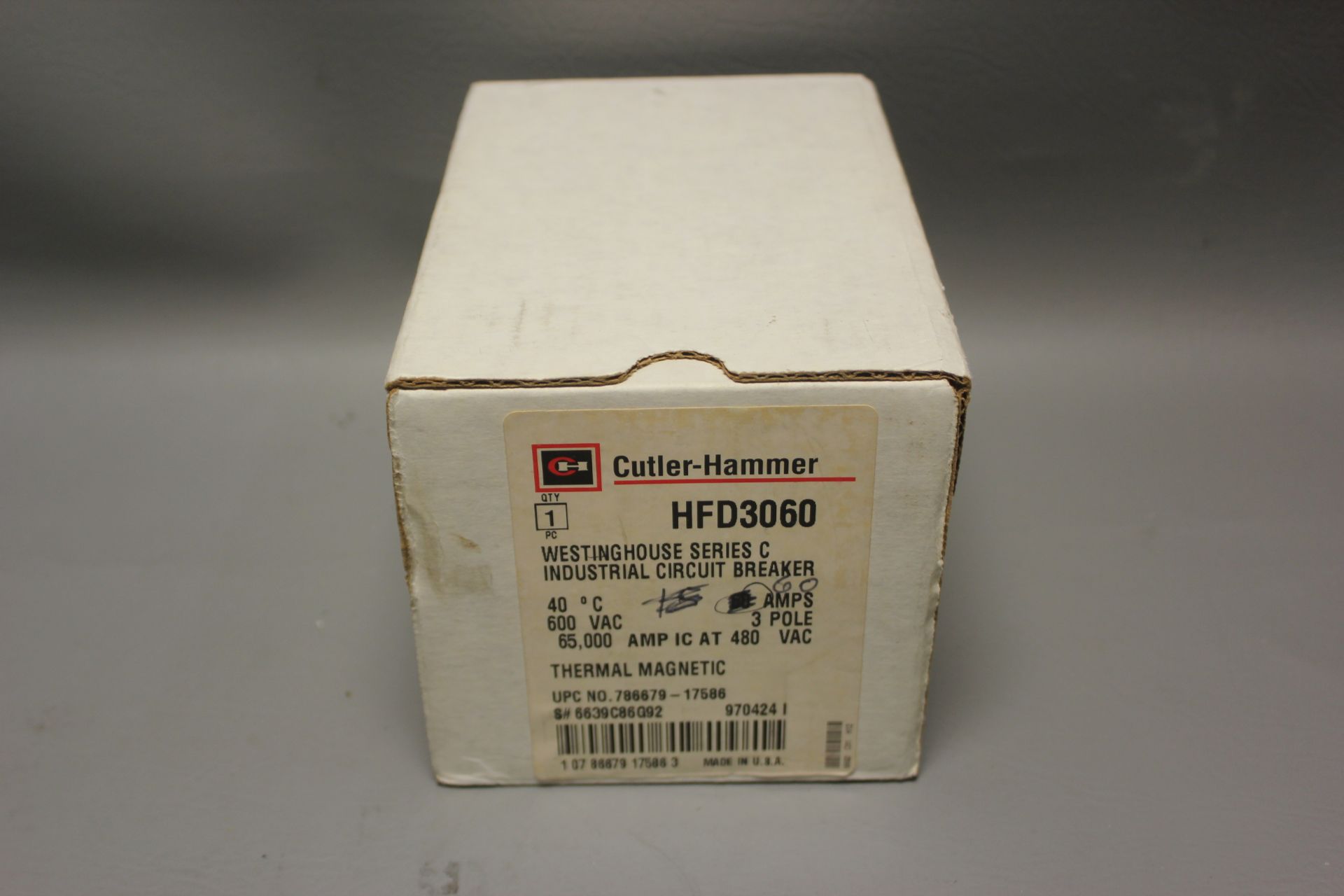 NEW CUTLER HAMMER 60A INDUSTRIAL CIRCUIT BREAKER