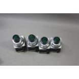 LOT OF 4 SIEMENS GREEN ILLUMINATED PUSHBUTTONS