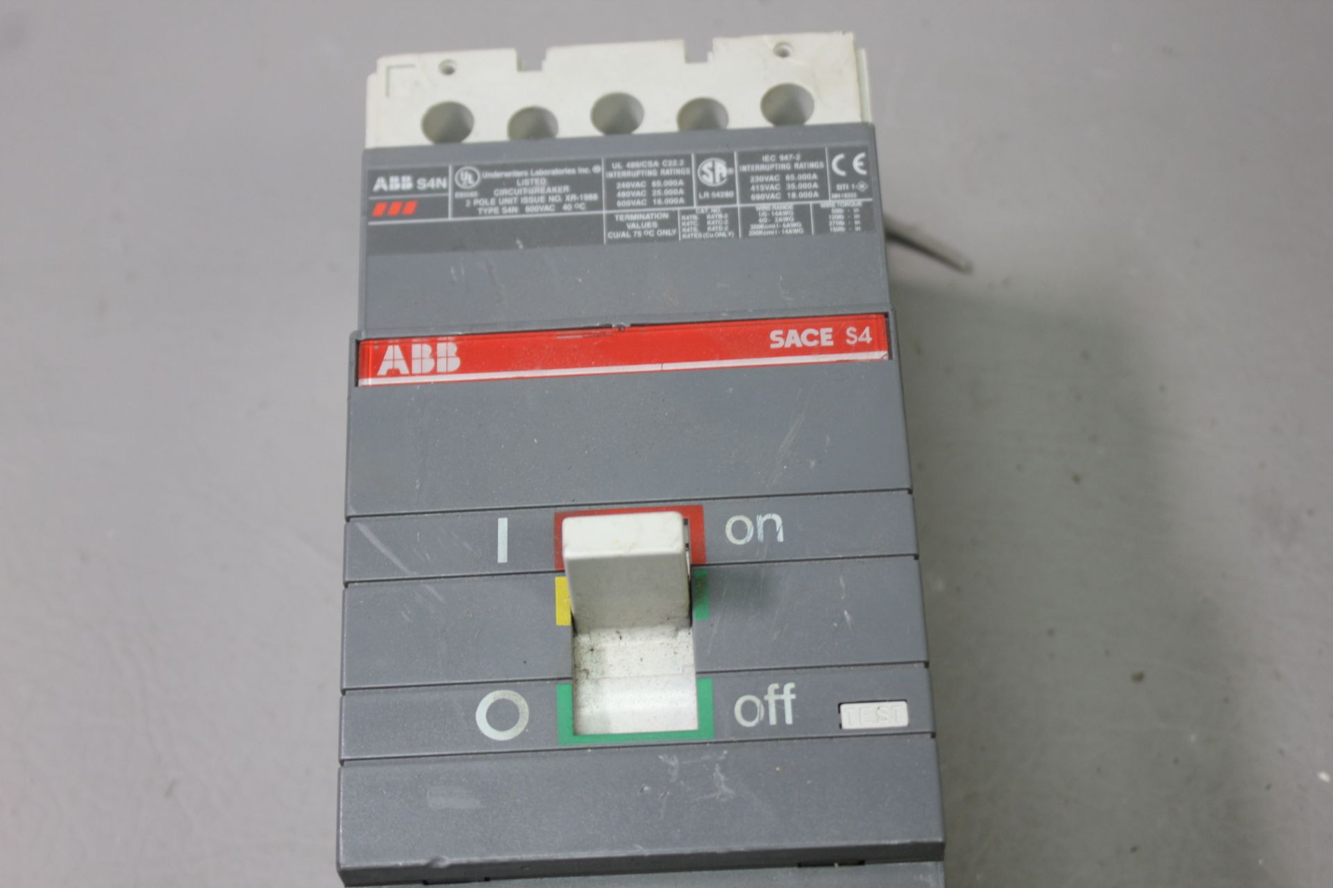 ABB SACE S4 CIRCUIT BREAKER - Image 5 of 7