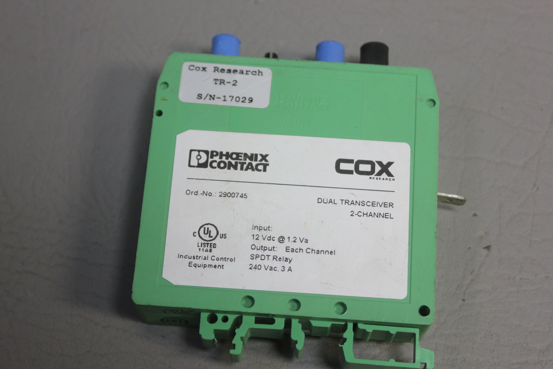 PHOENIX CONTACT COX RESEARCH DUAL TRANSCEIVER MODULE - Image 2 of 3