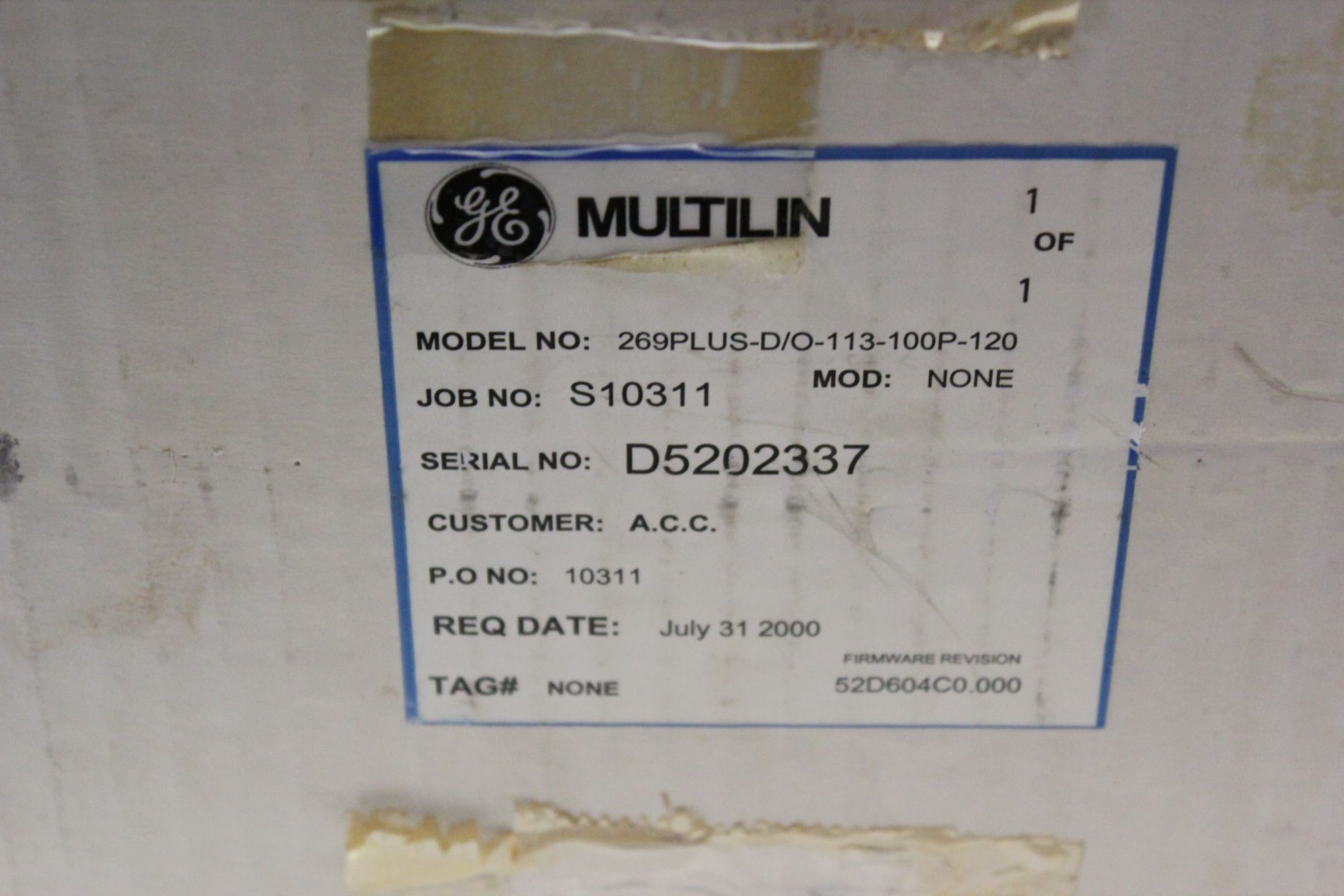 NEW MULTILIN 269 PLUS MOTOR MANAGEMENT RELAY - Image 6 of 6