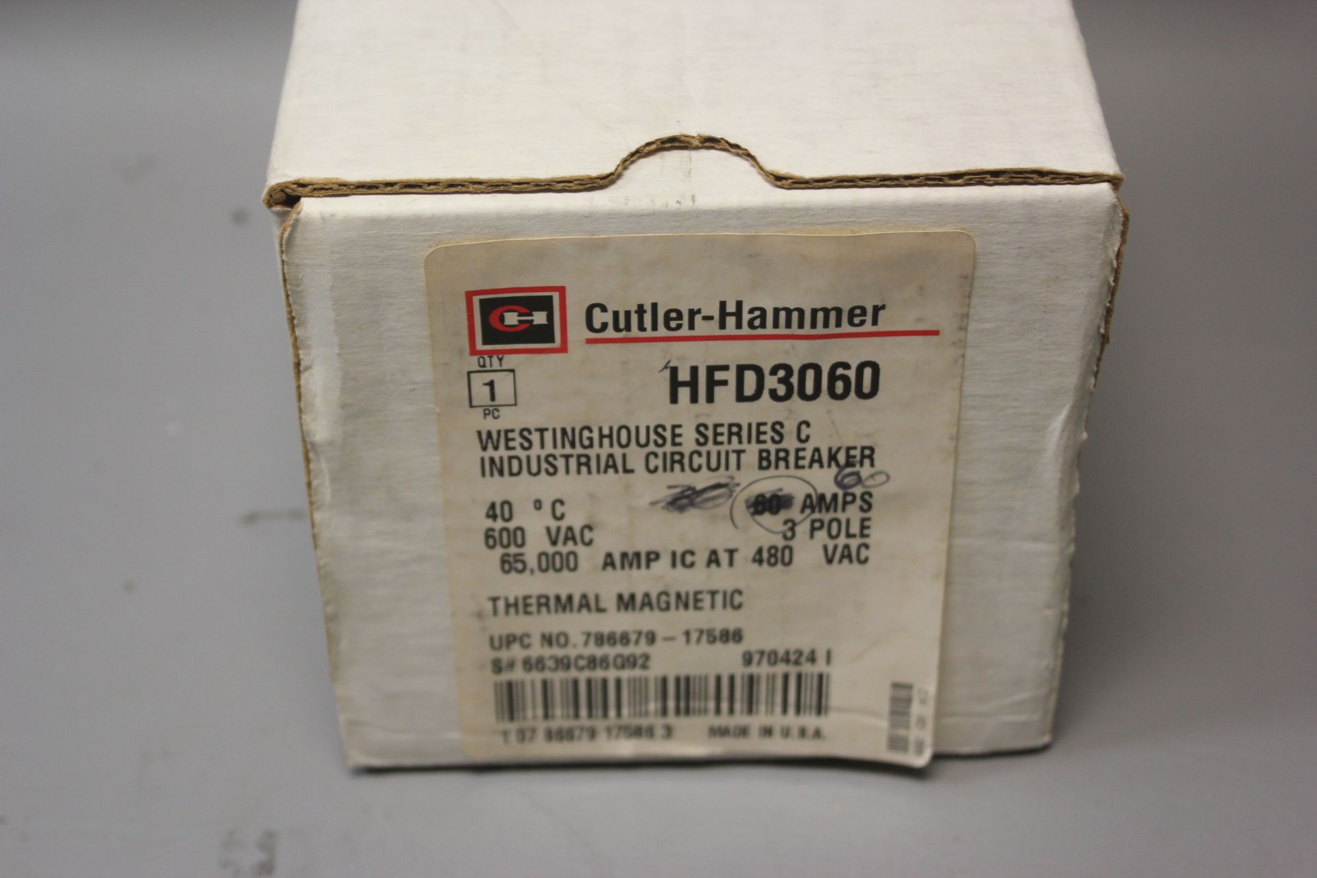 NEW CUTLER HAMMER 60A INDUSTRIAL CIRCUIT BREAKER - Image 2 of 4