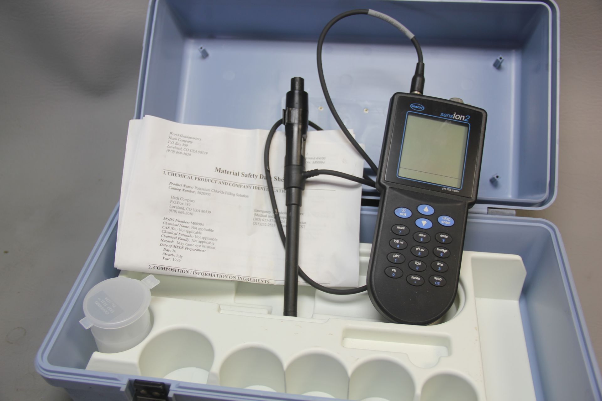 HACH SENSION 2 PH ISE METER W/ CASE TEST KIT - Image 3 of 5