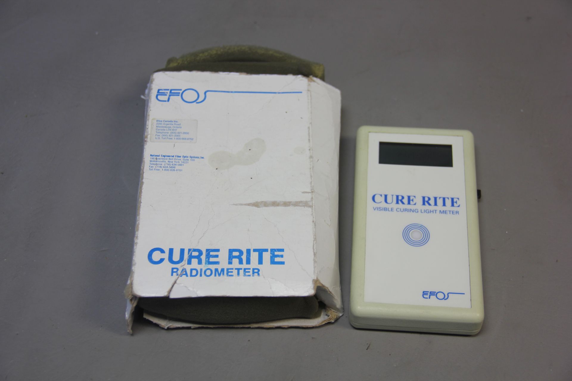 EFOS CURE RITE RADIOMETER VISIBLE CURING LIGHT METER