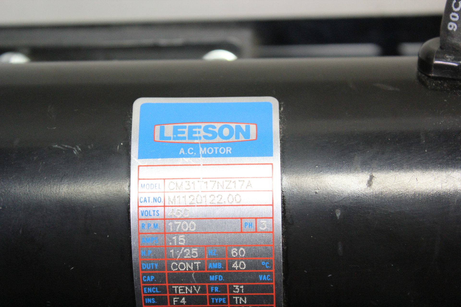 LEESON AC MOTOR WITH ENCODER - Image 6 of 8