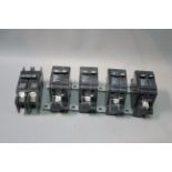 LOT OF 5 SIEMENS CIRCUIT BREAKERS