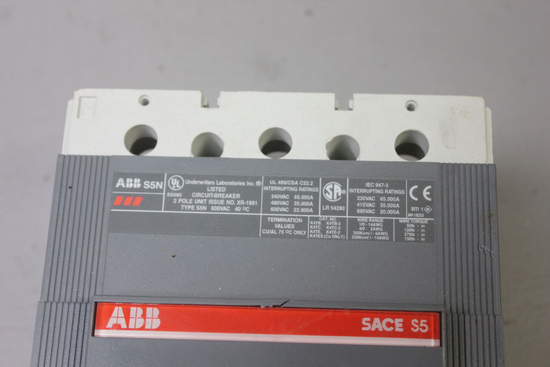 ABB SACE S5 CIRCUIT BREAKER - Image 6 of 7