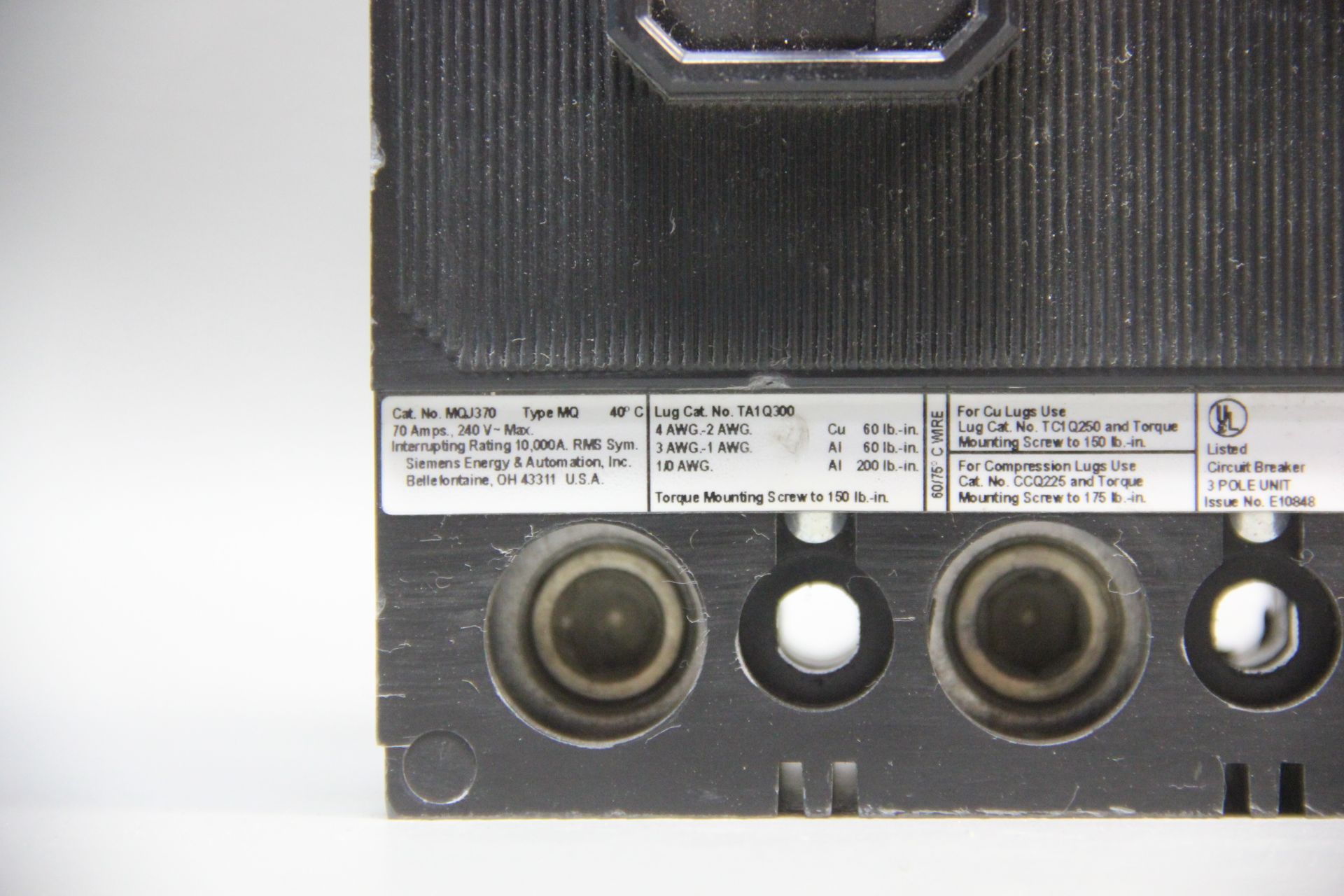 UNUSED SIEMENS 70A CIRCUIT BREAKER - Image 6 of 7