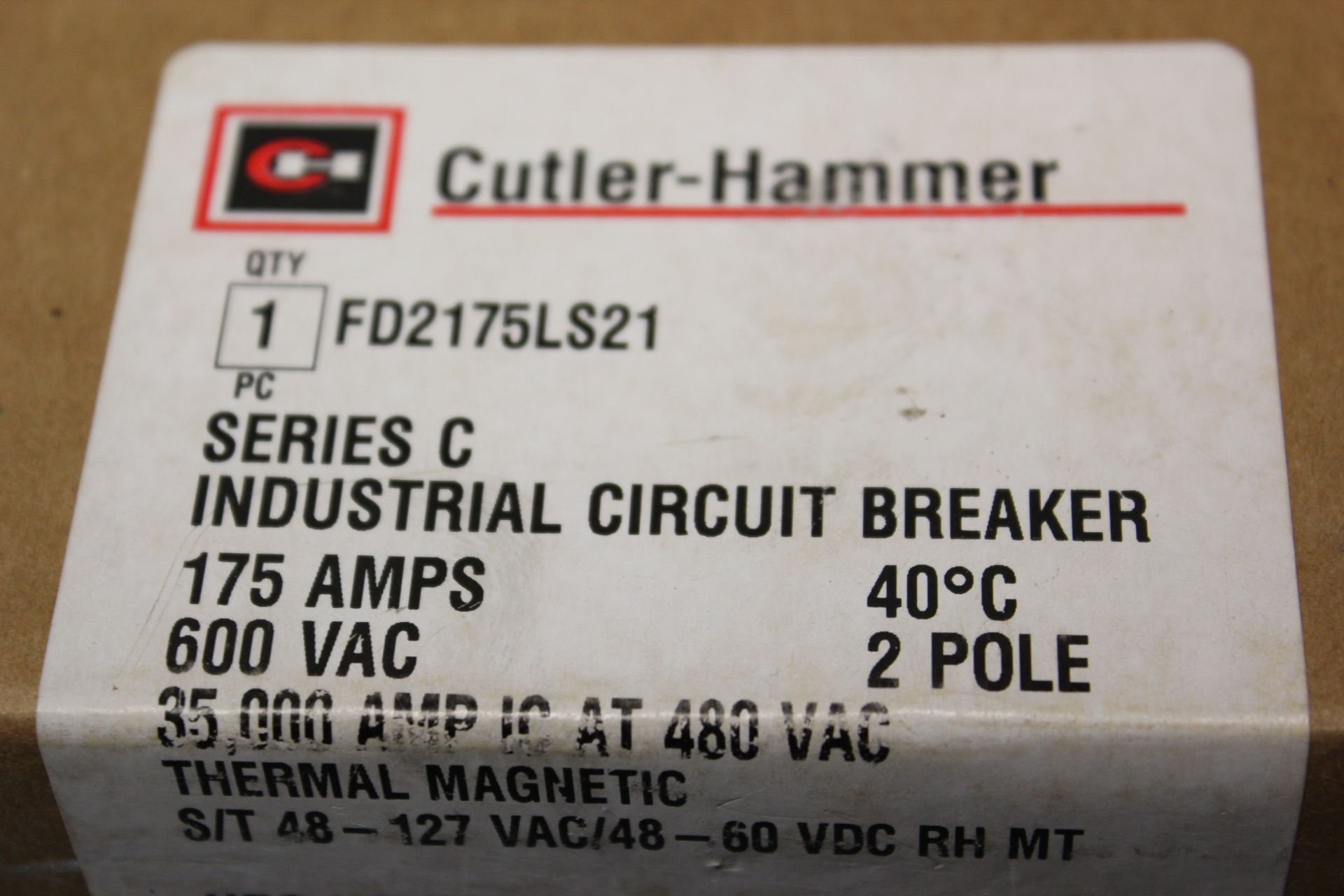 NEW CUTLER HAMMER 175A INDUSTRIAL CIRCUIT BREAKER - Image 2 of 4