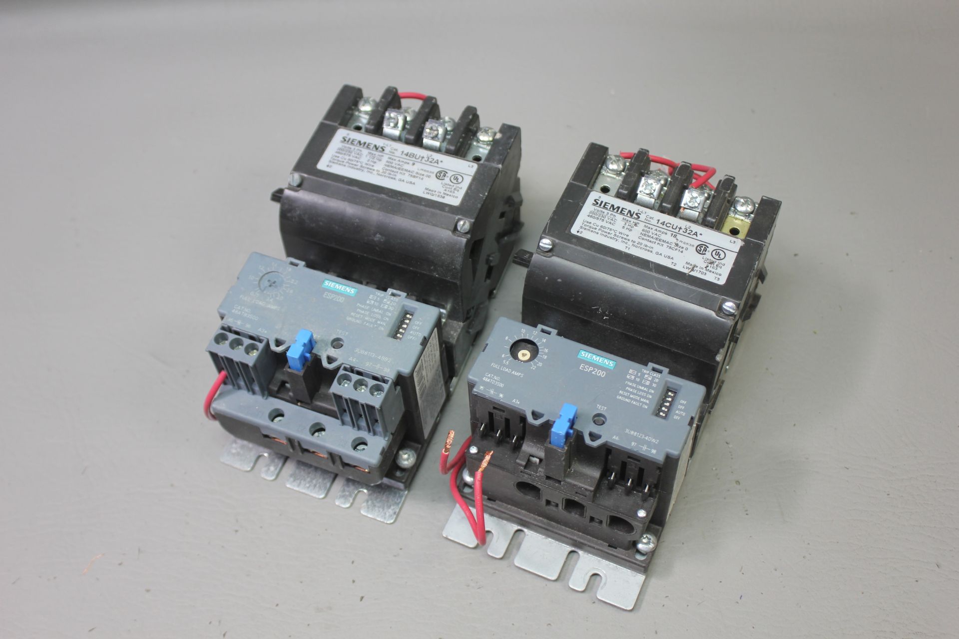 2 SIEMENS MOTOR STARTER WITH SOLID STATE OVERLOAD RELAY