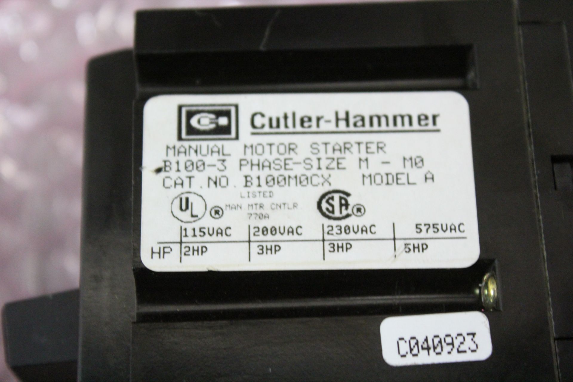 NEW CUTLER HAMMER MANUAL MOTOR STARTER - Image 4 of 4