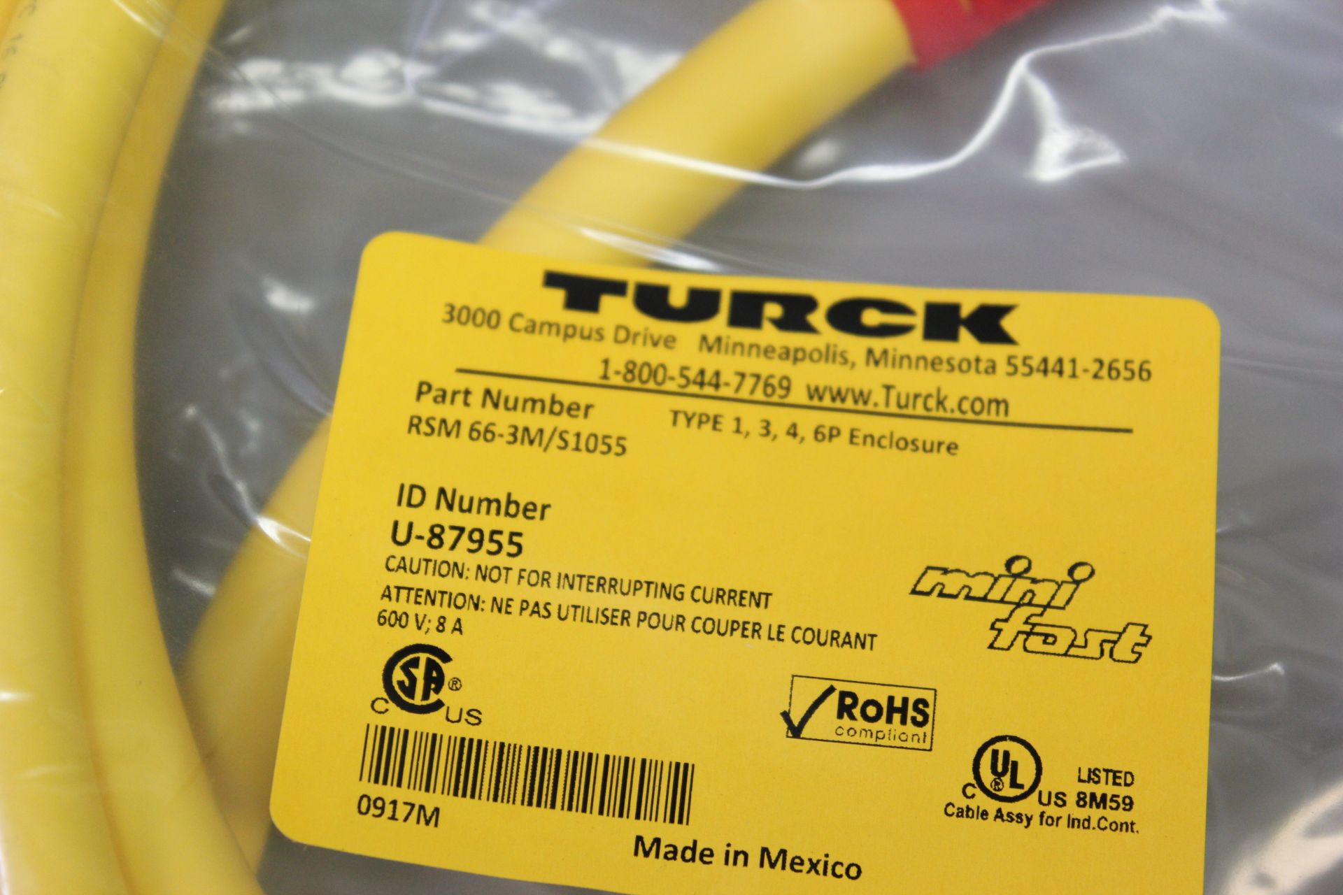 2 NEW TURCK CABLE ASSEMBLIES - Image 2 of 3