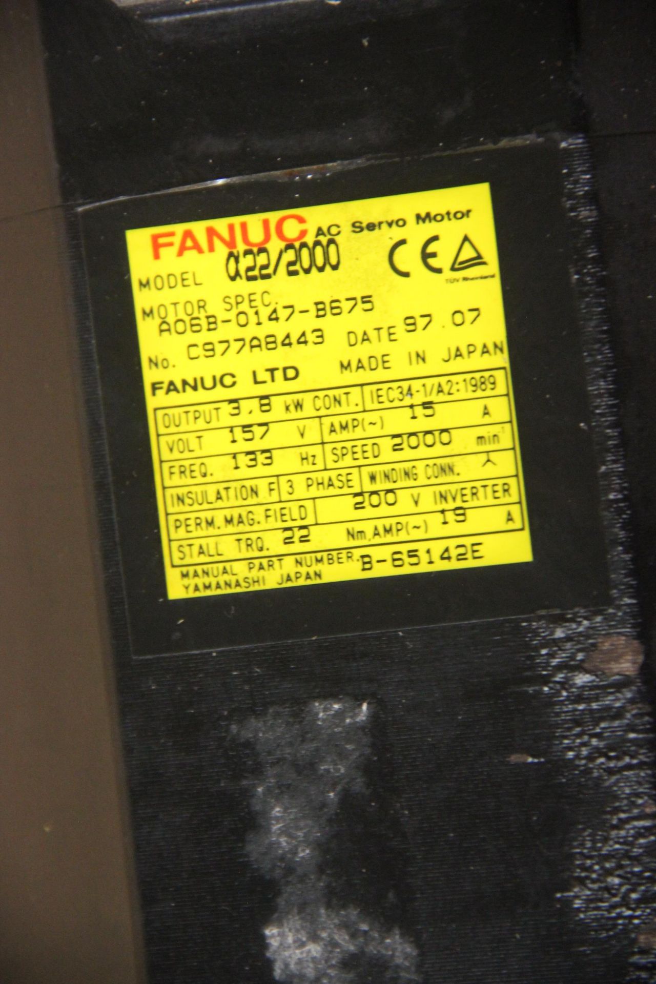 FANUC AC SERVO MOTOR - Image 4 of 4