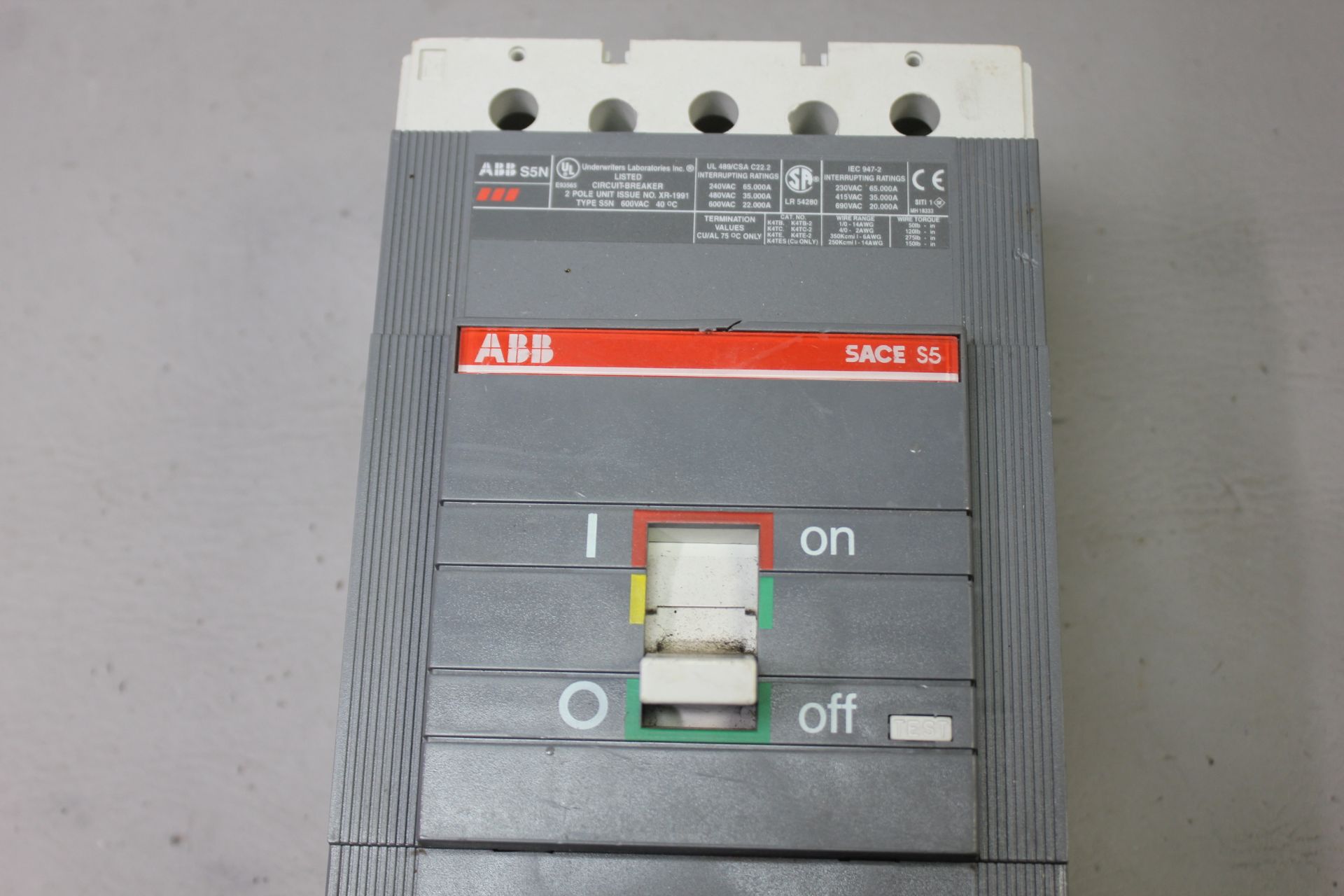 ABB SACE S5 CIRCUIT BREAKER - Image 5 of 7