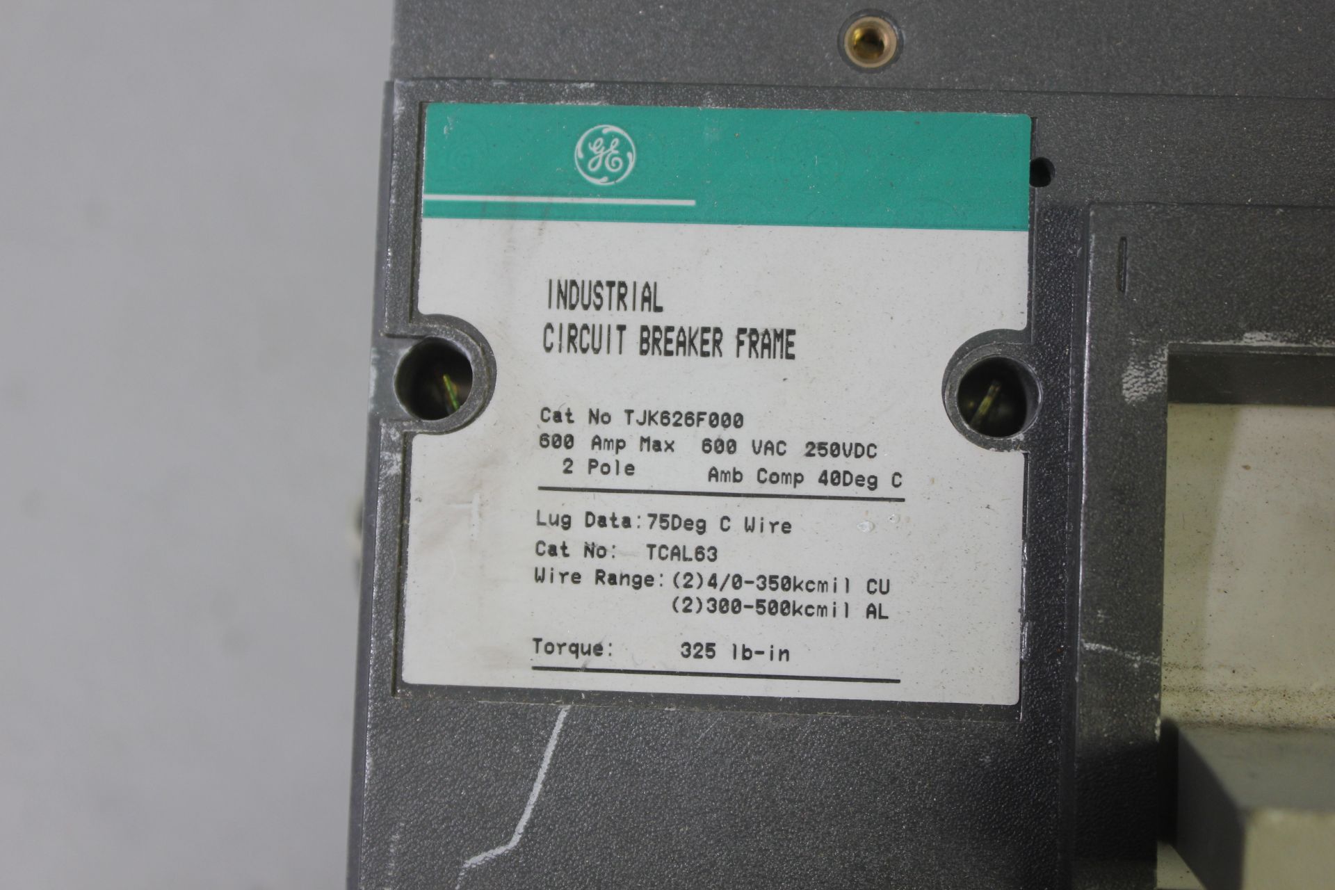 GE 600A INDUSTRIAL CIRCUIT BREAKER - Image 11 of 11