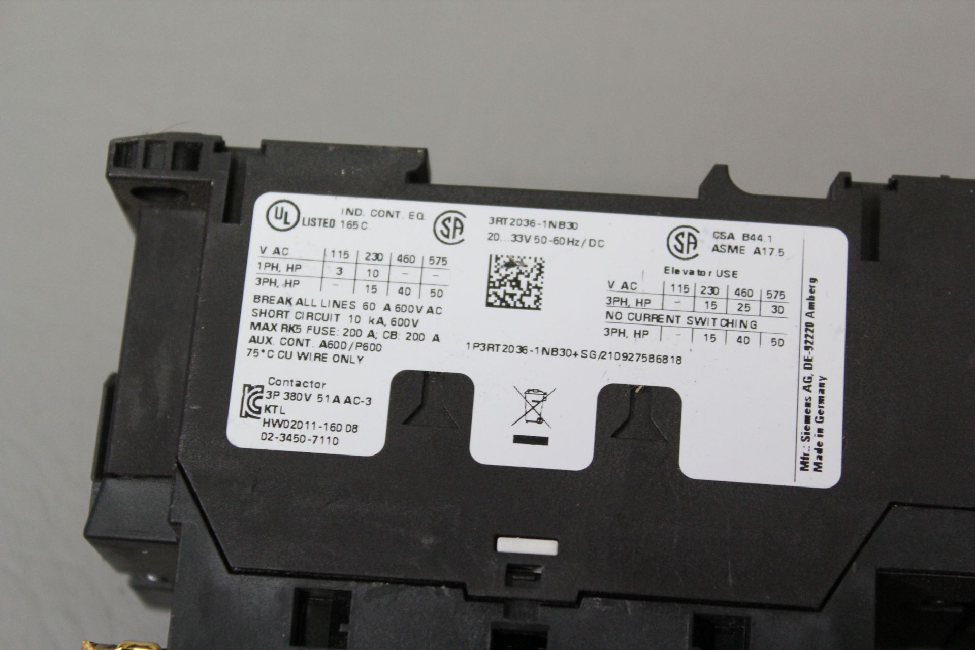 3 SIEMENS CONTACTORS - Image 5 of 6