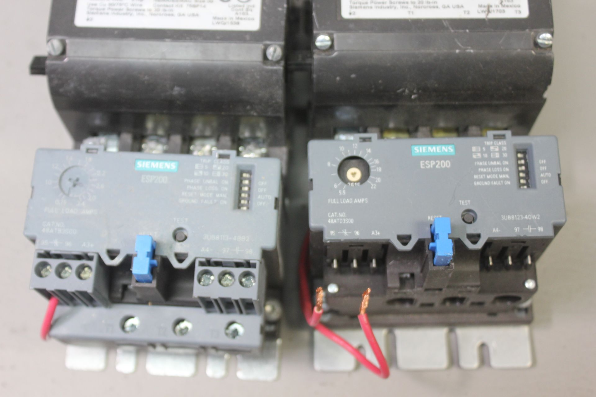 2 SIEMENS MOTOR STARTER WITH SOLID STATE OVERLOAD RELAY - Image 2 of 4