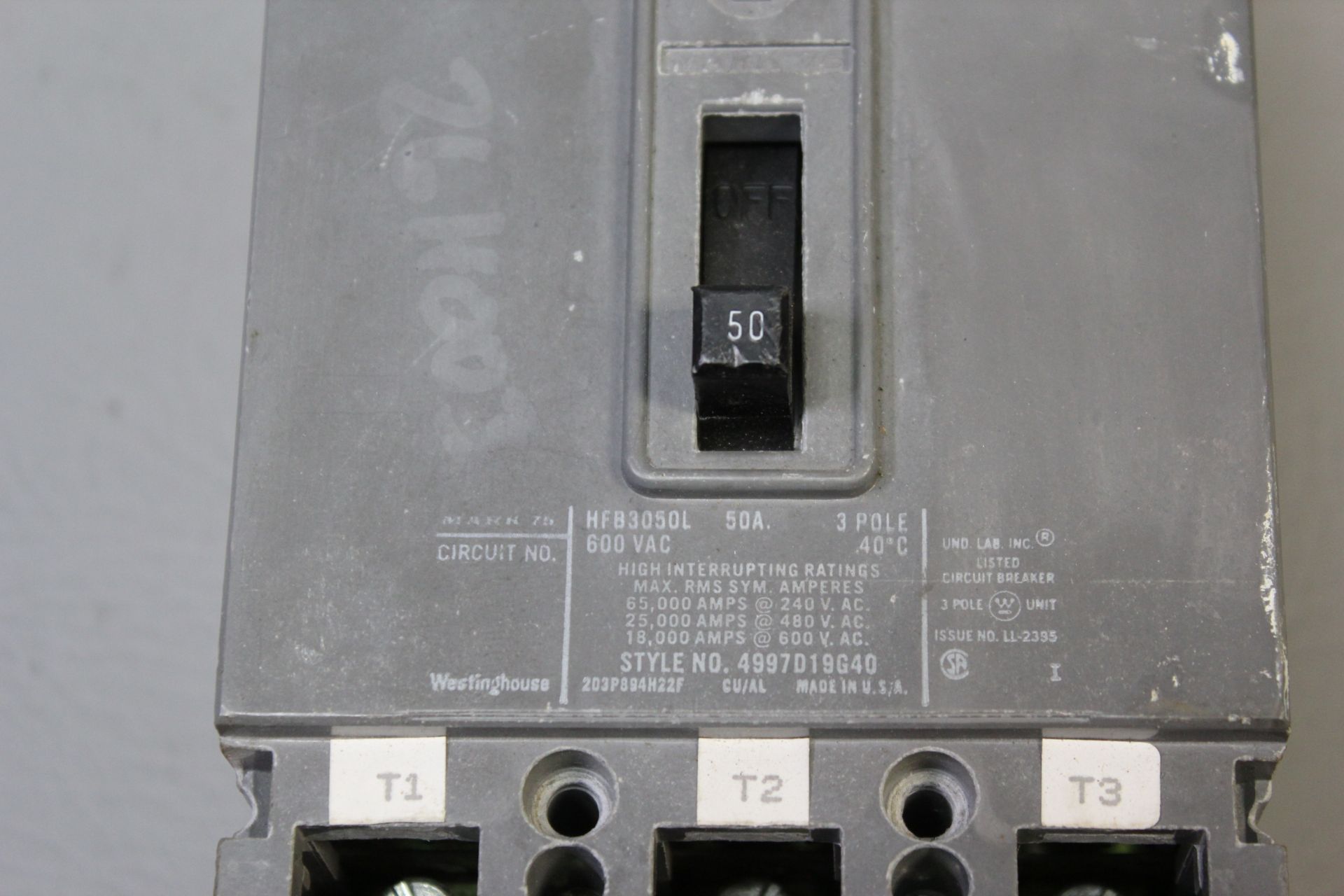 WESTINGHOUSE 50A CIRCUIT BREAKER - Image 5 of 5