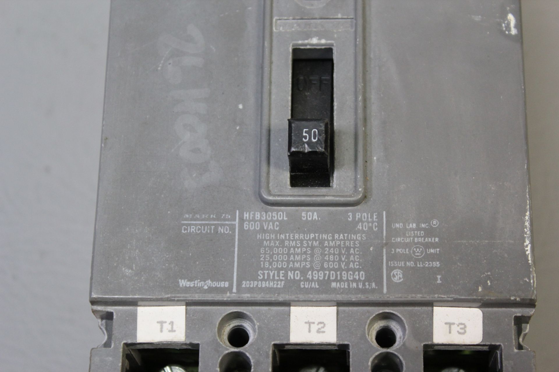 WESTINGHOUSE 50A CIRCUIT BREAKER - Bild 5 aus 5