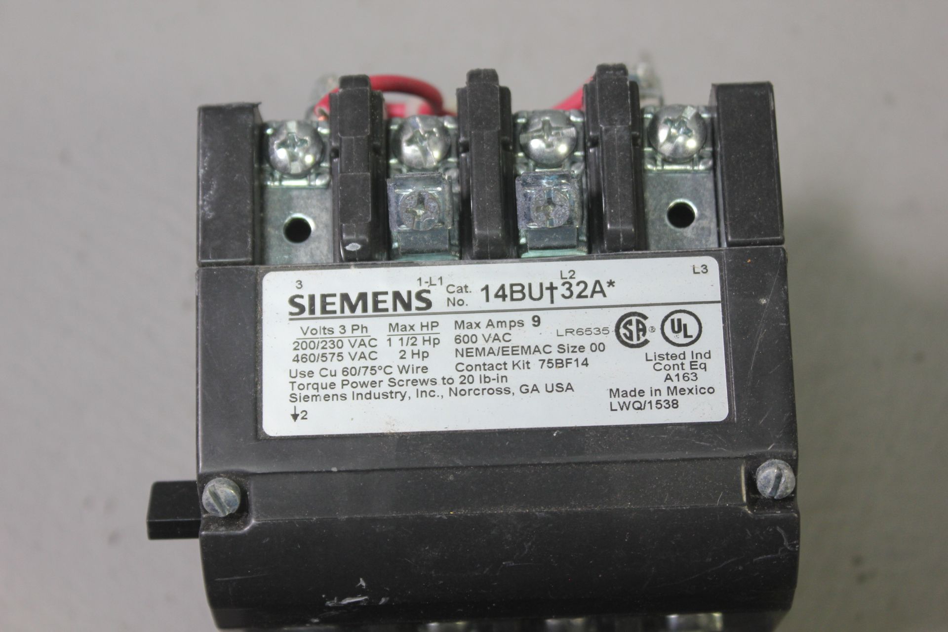 SIEMENS MOTOR STARTER WITH SOLID STATE OVERLOAD RELAY - Image 3 of 4