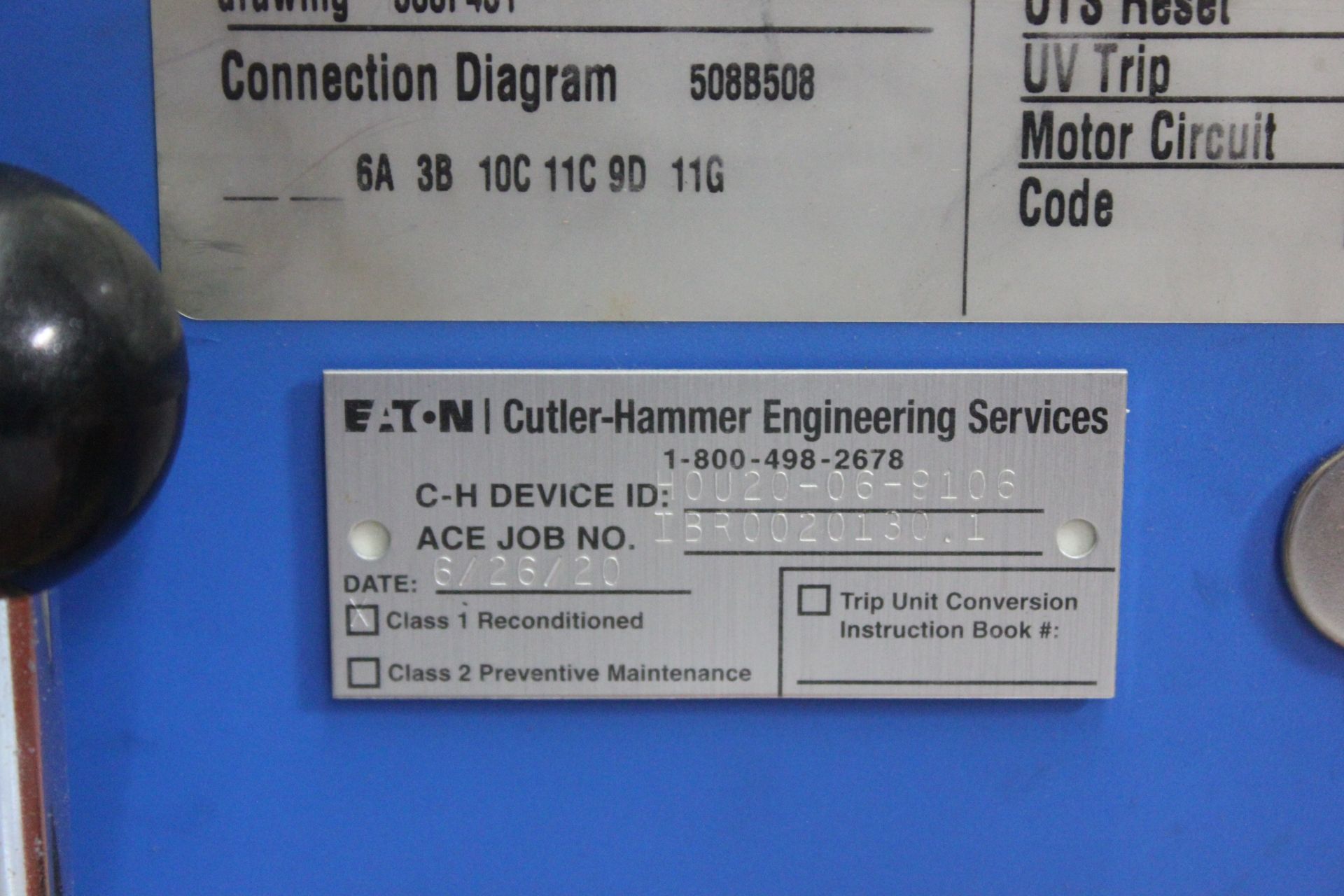 CUTLER HAMMER 1200A LOW VOLTAGE AC POWER CIRCUIT BREAKER - Image 15 of 20