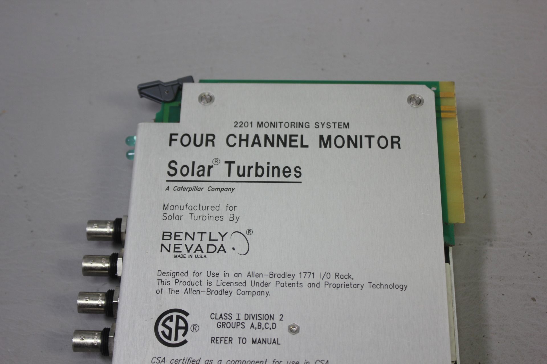 BENTLY NEVADA/ALLEN BRADLEY 4 CHANNEL MONITOR - Image 3 of 4