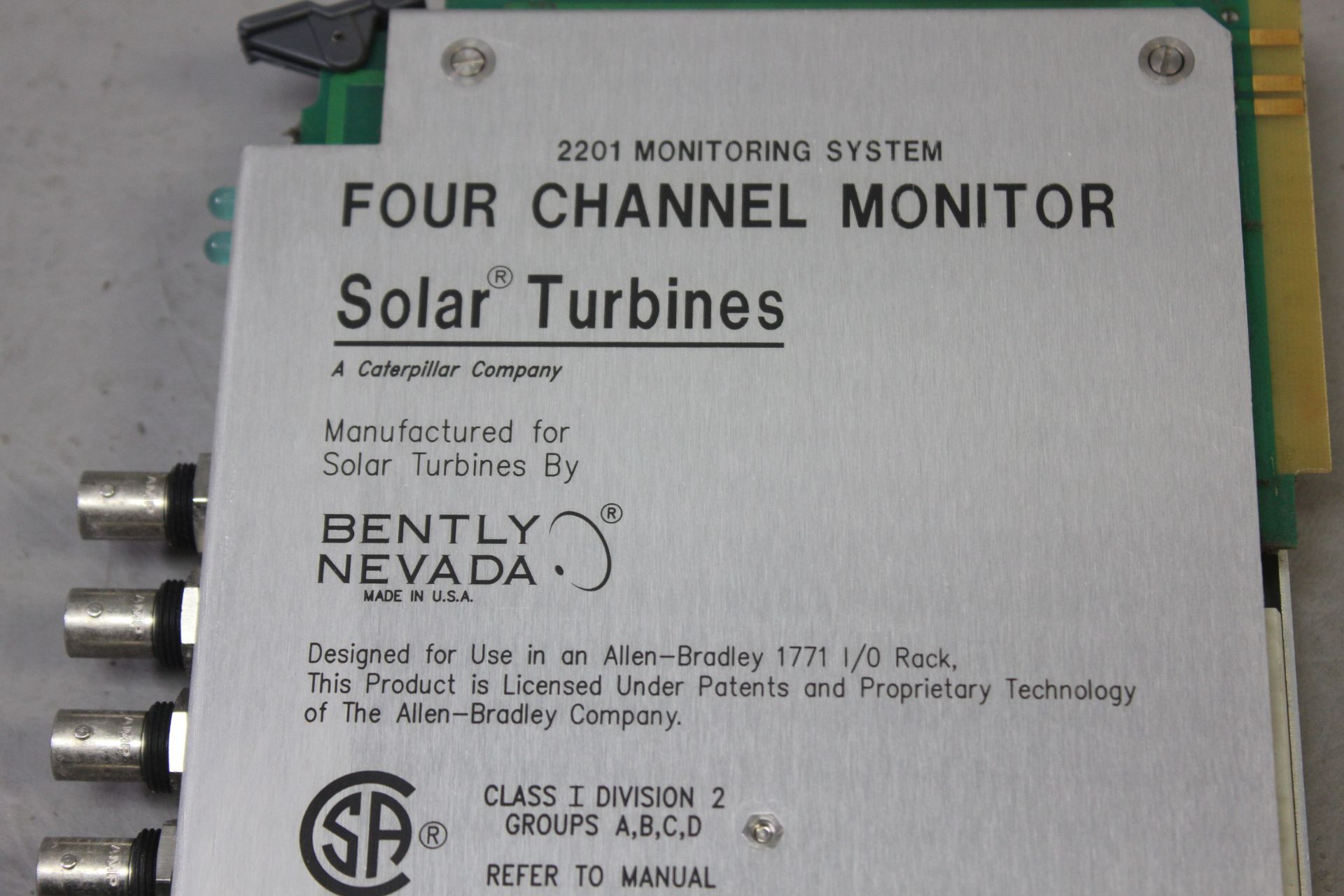 BENTLY NEVADA/ALLEN BRADLEY 4 CHANNEL MONITOR - Image 3 of 5