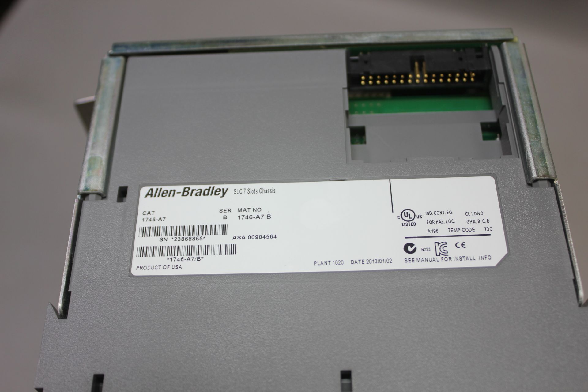 ALLEN BRADLEY 7 SLOT PLC CHASSIS WITH MODULES - Image 4 of 10