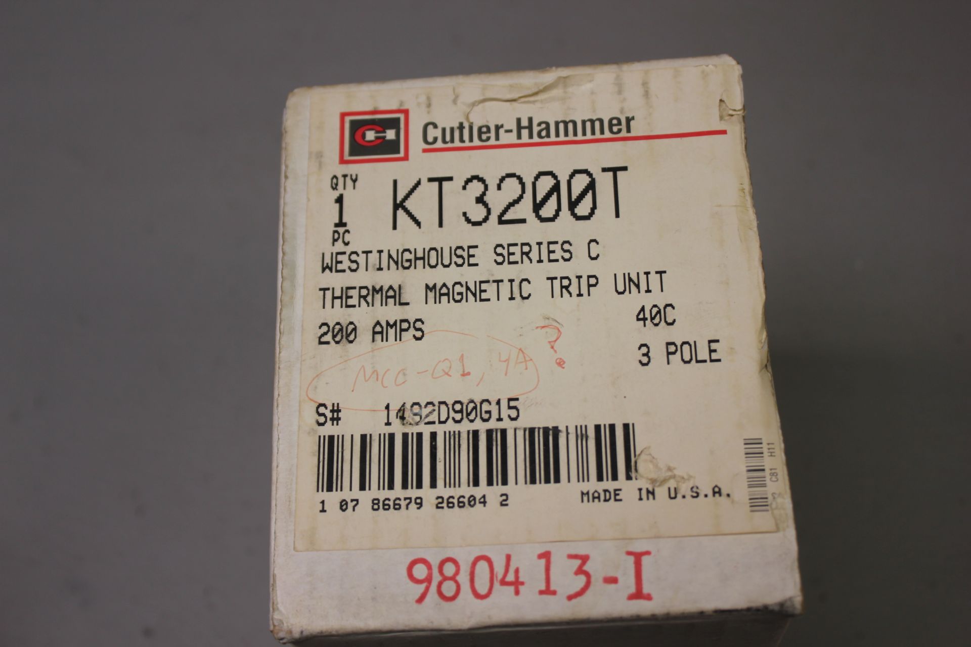 NEW CUTLER HAMMER THERMAL MAGNETIC TRIP UNIT - Image 2 of 3