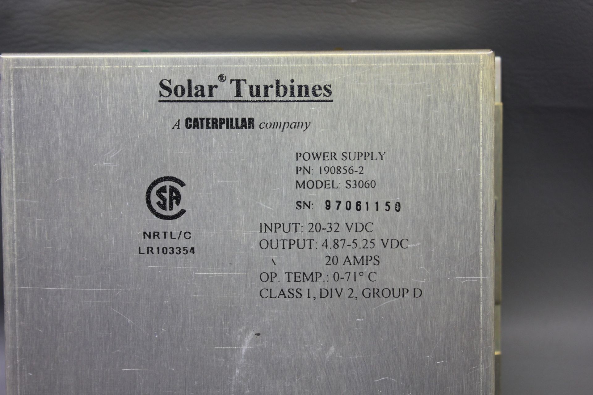 SOLAR TURBINES/CATERPILLAR POWER SUPPLY WITH CABLES - Image 3 of 7